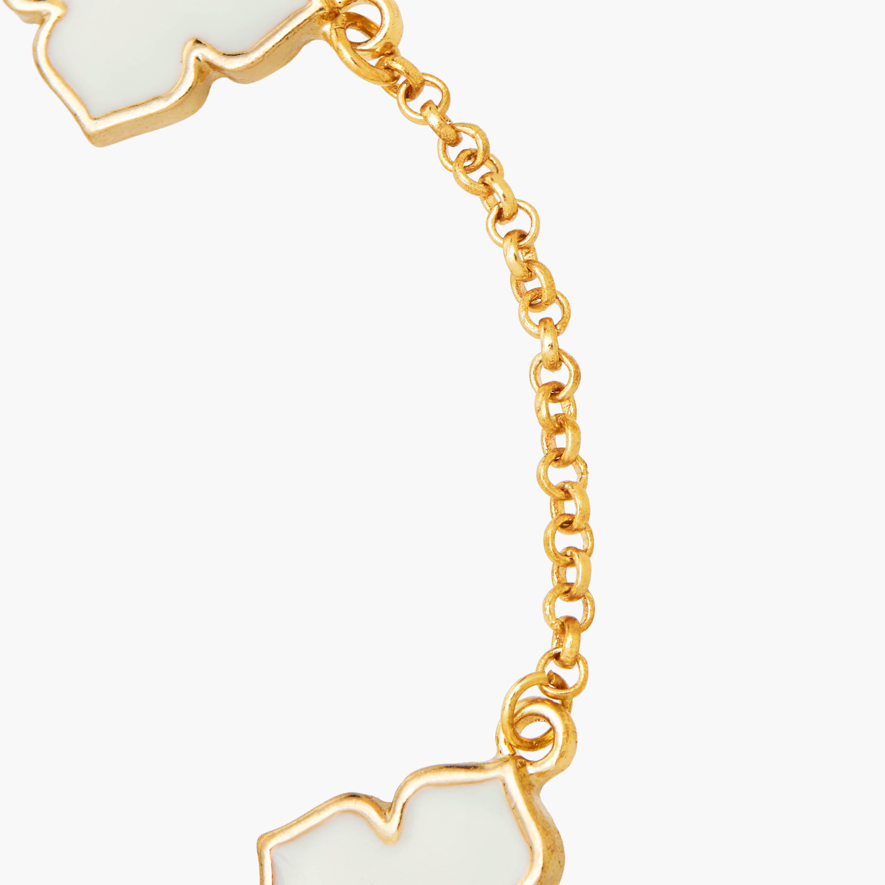 Gold Tone Clover Charm Bracelet-women-watchesandjewellery-jewellery-banglesandbracelets-image-5