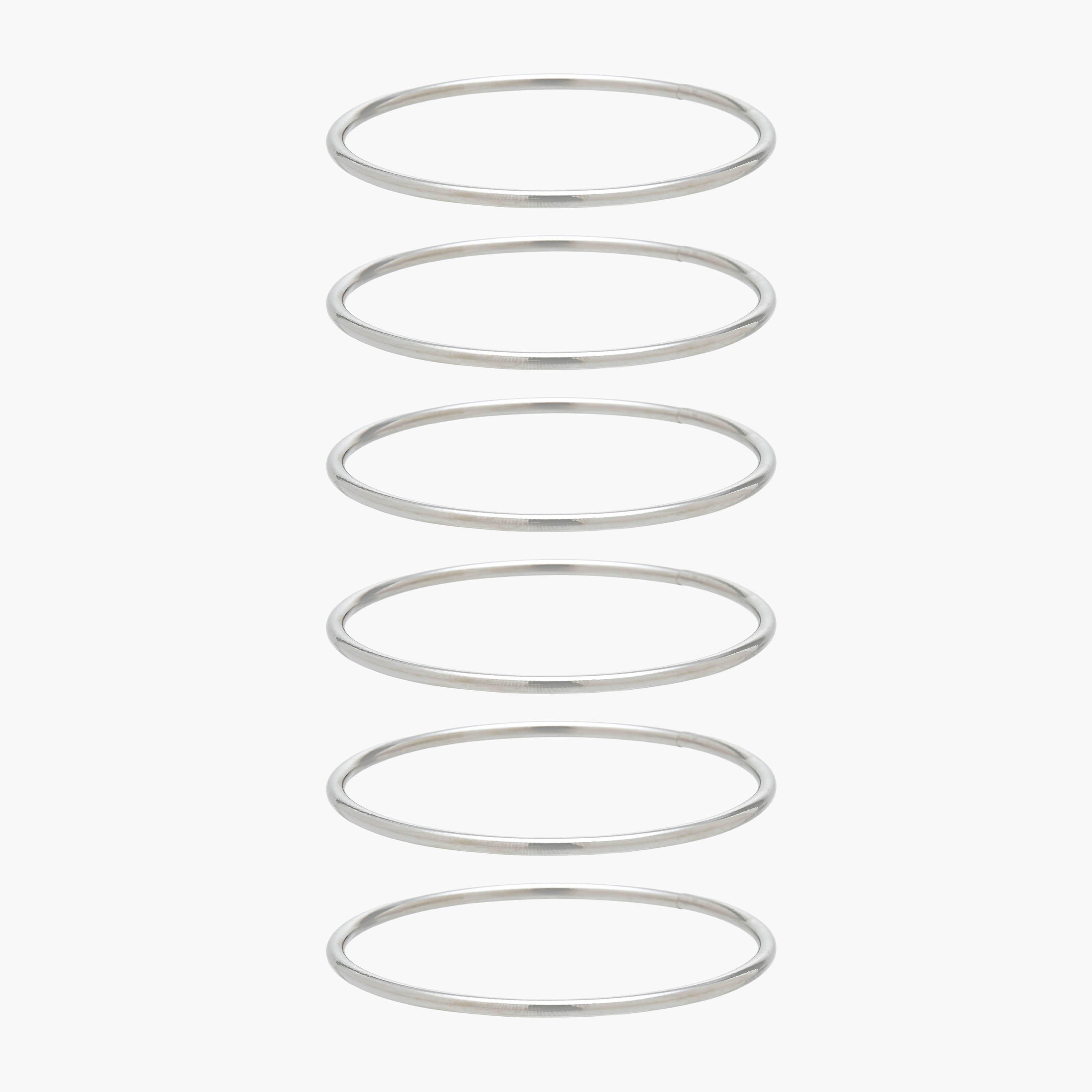 Set of 6 - Silver Tone Bangle-women-watchesandjewellery-jewellery-banglesandbracelets-image-1