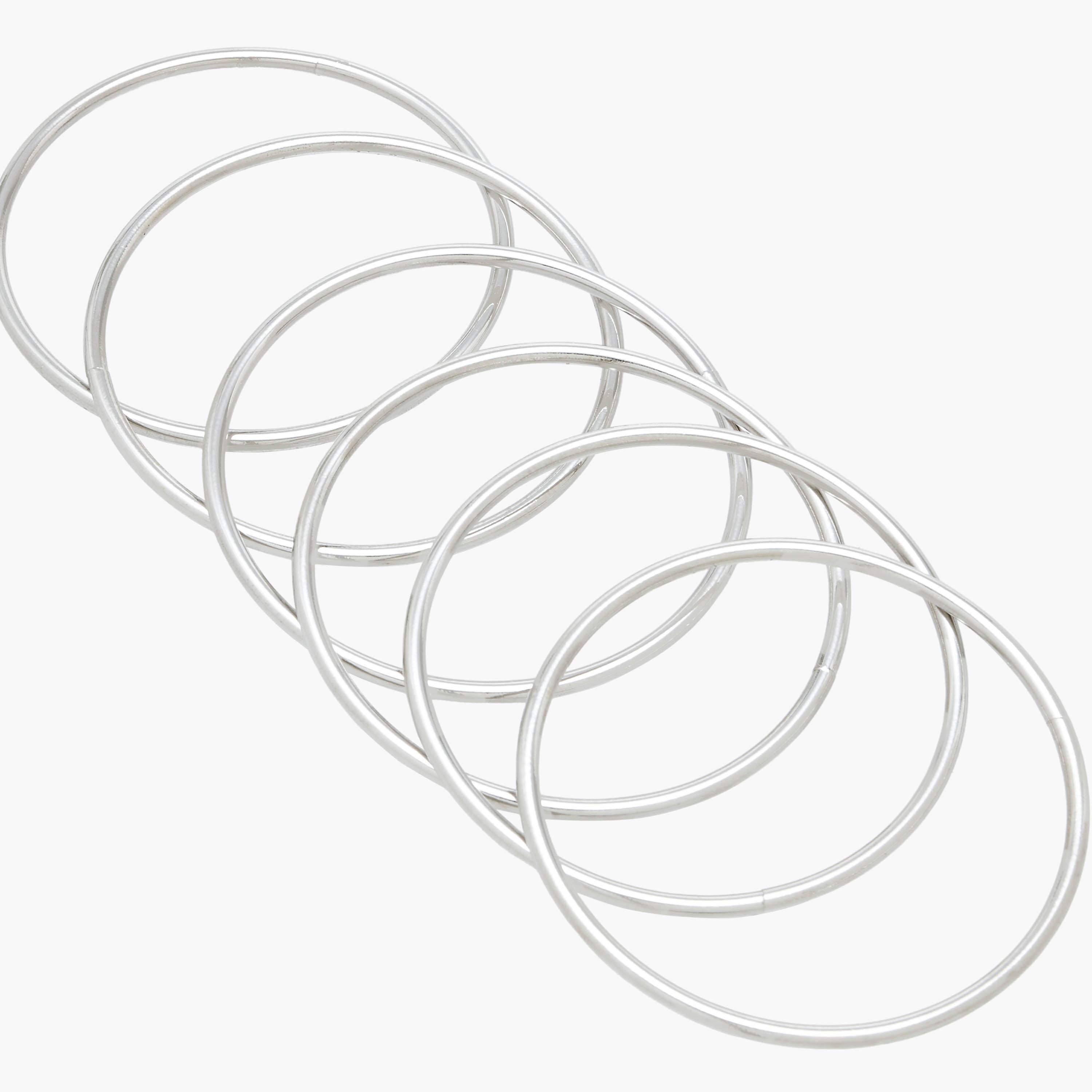 Set of 6 - Silver Tone Bangle-women-watchesandjewellery-jewellery-banglesandbracelets-image-4