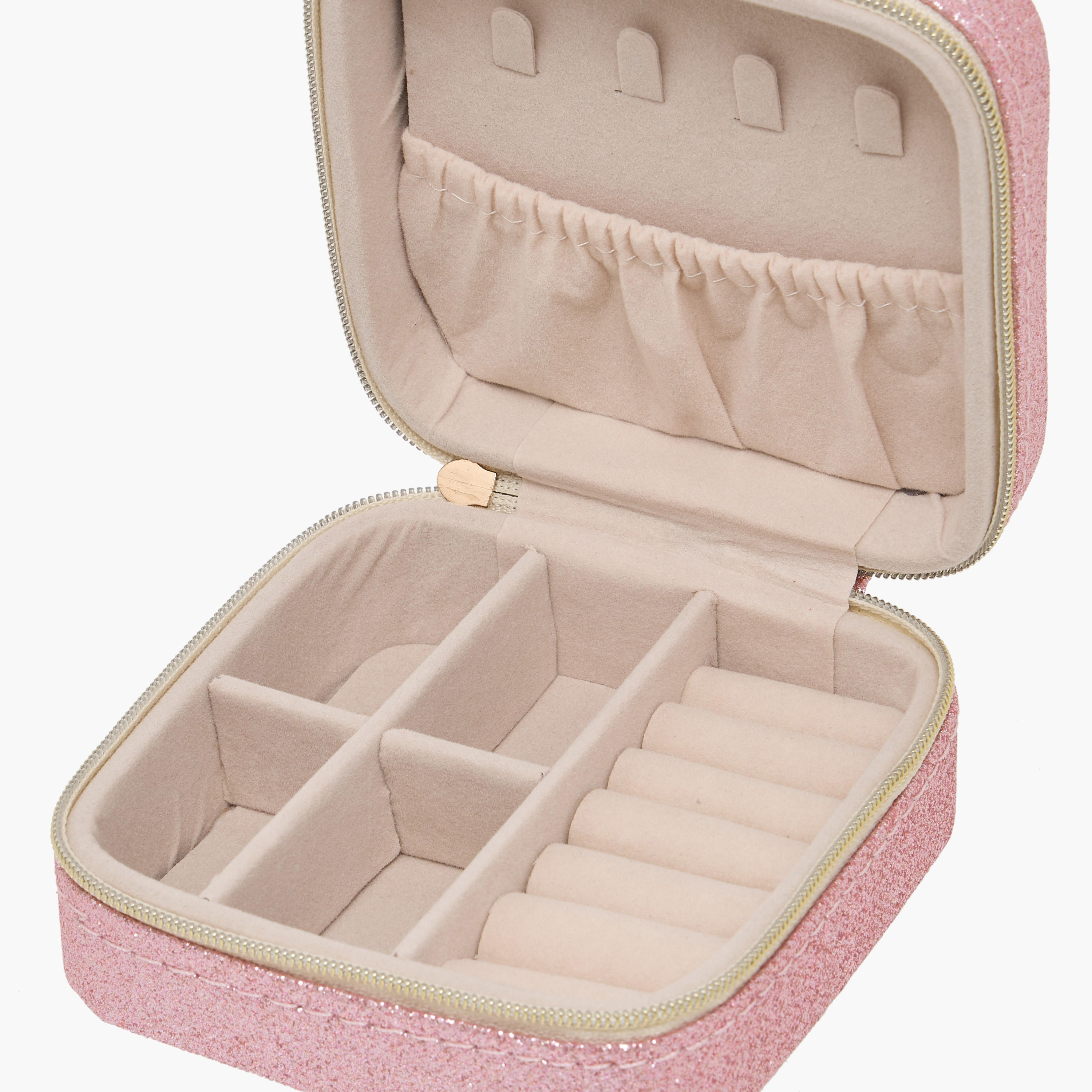 Findz 4-Compartment Jewellery Organiser with Zip Closure - 10x10x5 cms-women-watchesandjewellery-jewellery-storage-image-7