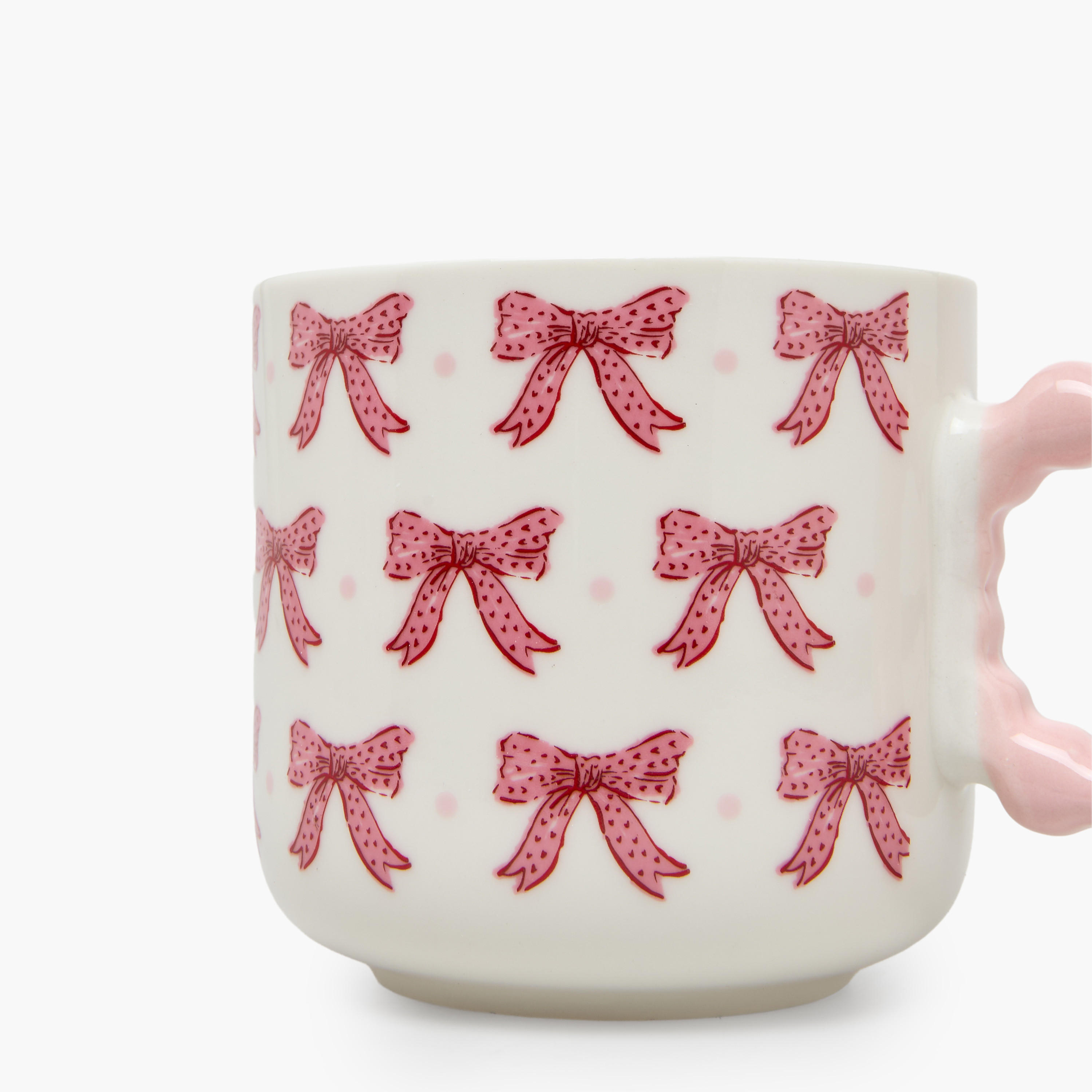 Bow Print New Bone China Mug with Handle - 325 ml-household-dining-teaandcoffee-mugsandcups-image-2