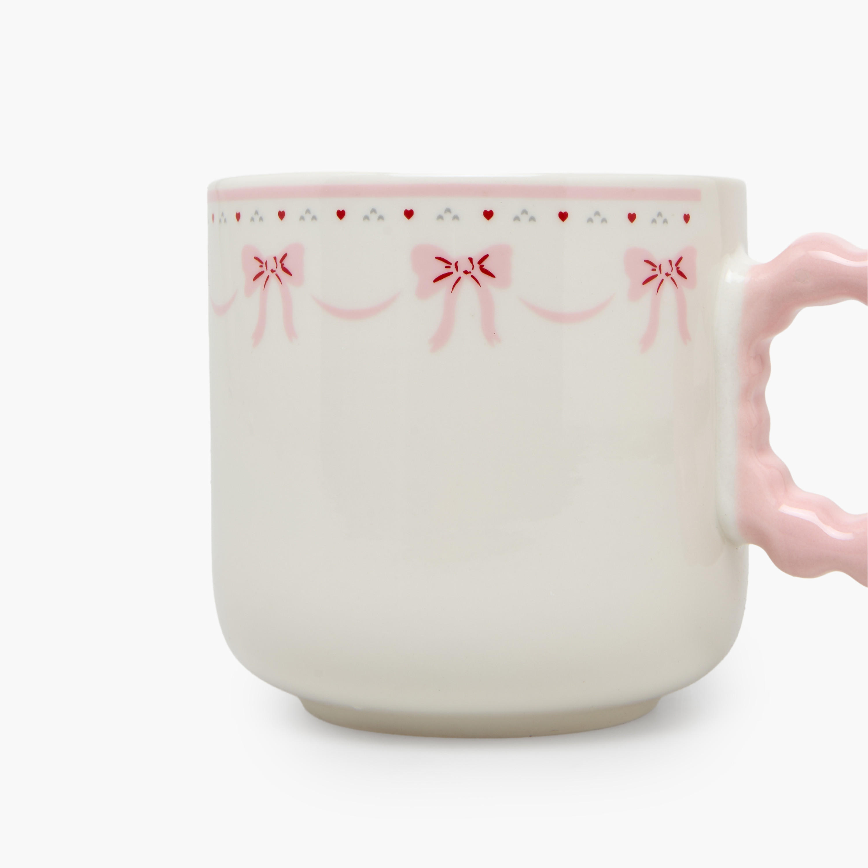 Bow Print New Bone China Mug with Handle - 325 ml-household-dining-teaandcoffee-mugsandcups-image-2