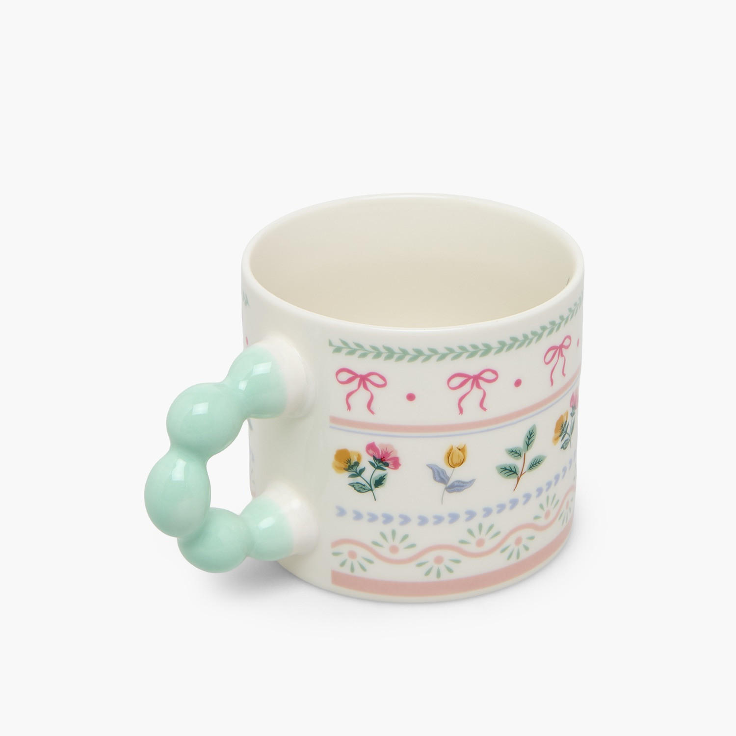 Floral Print New Bone China Mug with Handle - 355 ml-household-dining-teaandcoffee-mugsandcups-image-2
