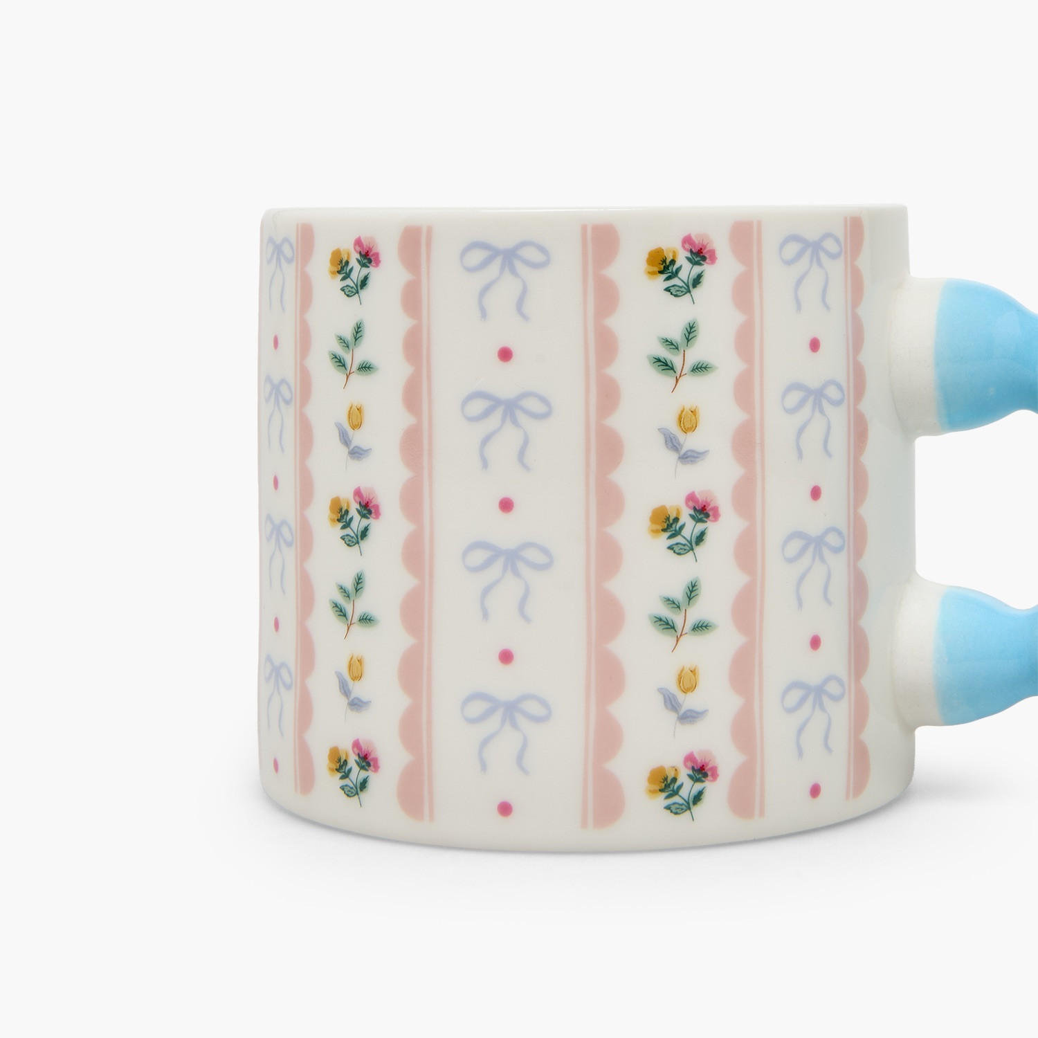 Floral and Bow Print New Bone China Mug with Handle - 355 ml-household-dining-teaandcoffee-mugsandcups-image-4