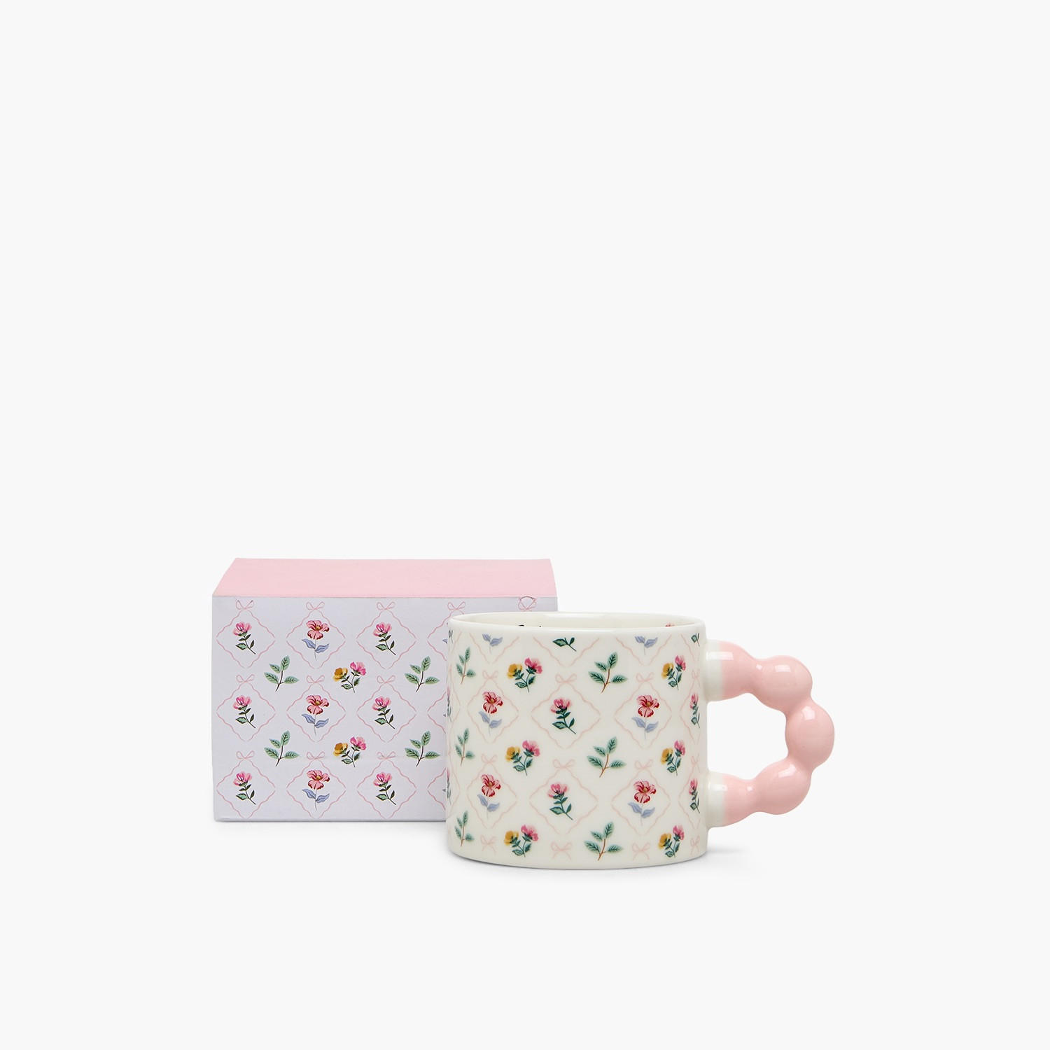 Floral Print New Bone China Mug with Handle - 355 ml-household-dining-teaandcoffee-mugsandcups-image-1