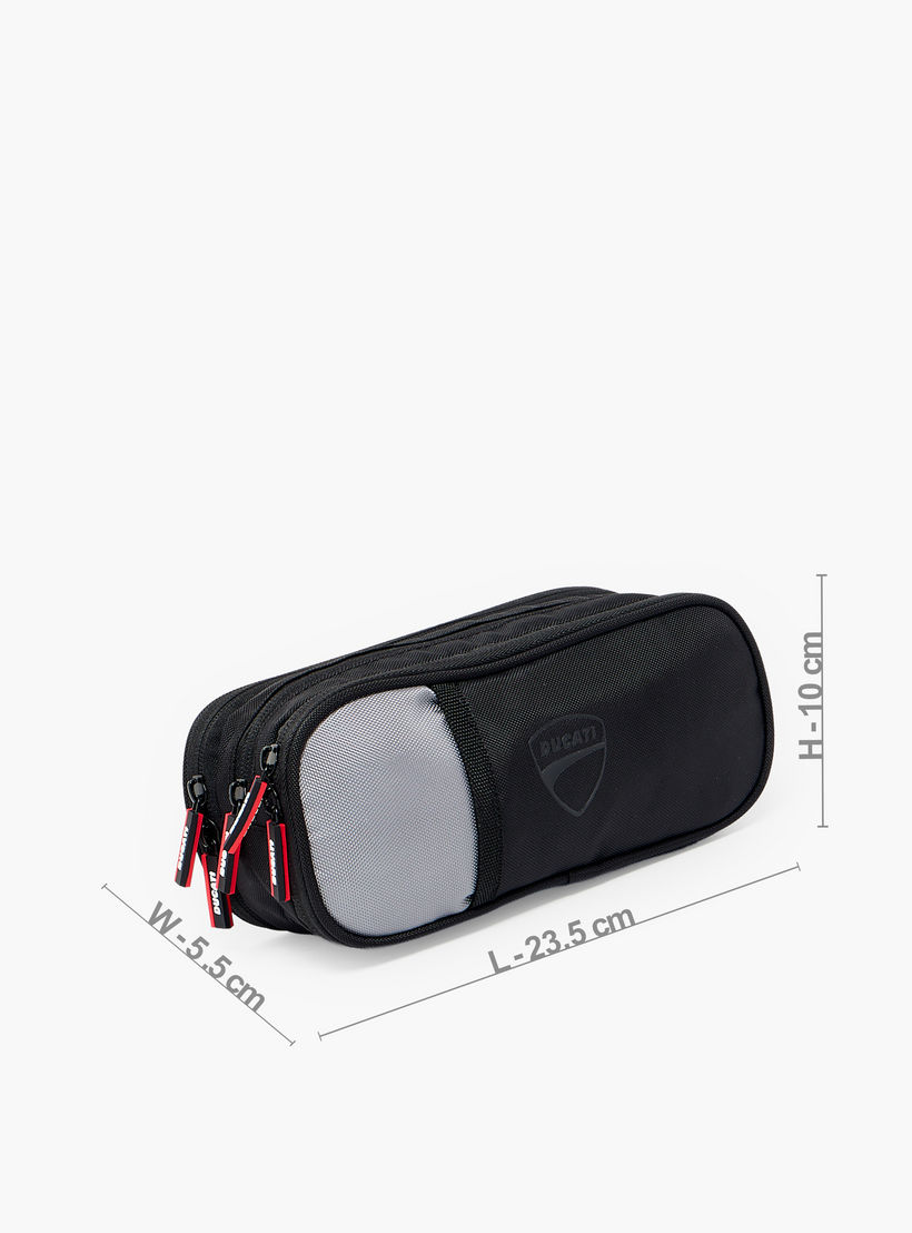 Ducati Colourblock Pencil Pouch with 3 Compartments-school-stationery-pencilcases-image-4