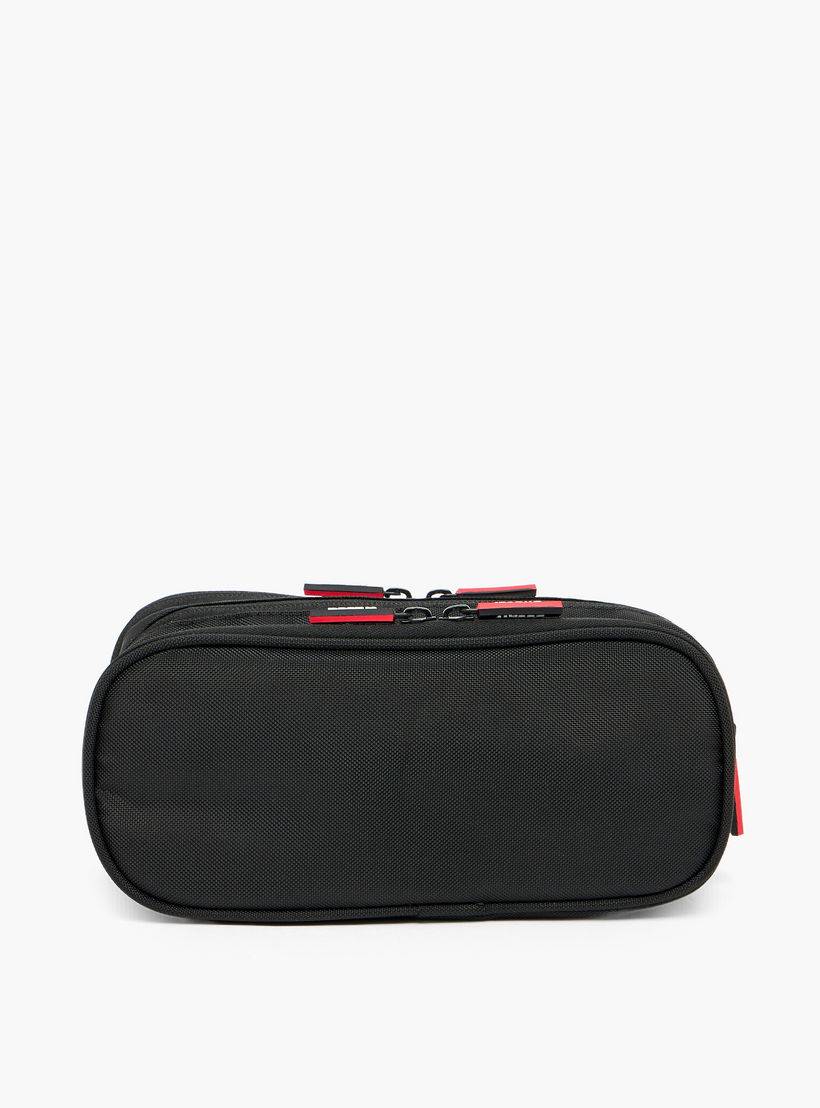 Ducati Logo Print Pencil Pouch with 3 Compartments-school-stationery-pencilcases-image-5