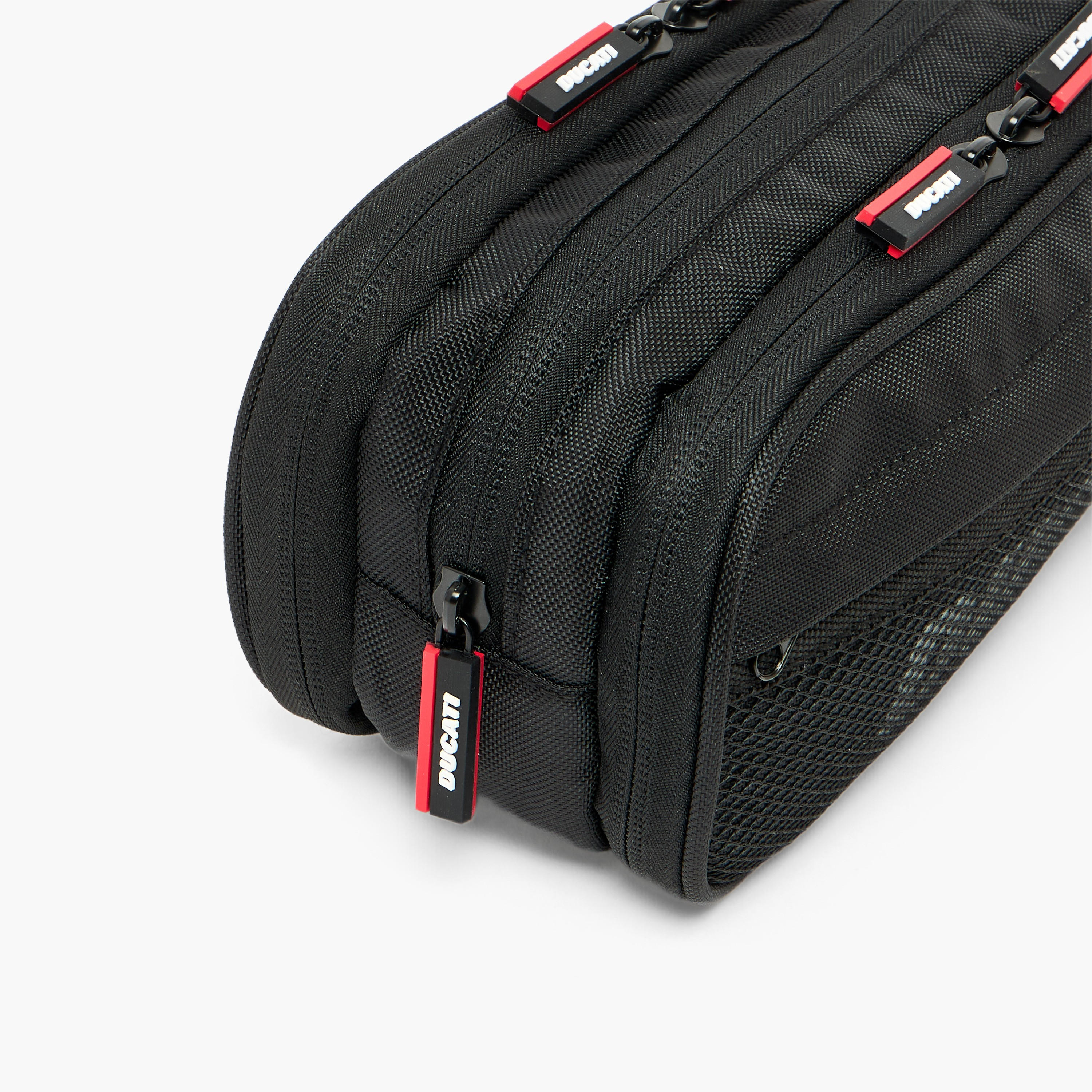 Ducati Logo Print Pencil Pouch with 3 Compartments-school-stationery-pencilcases-image-6