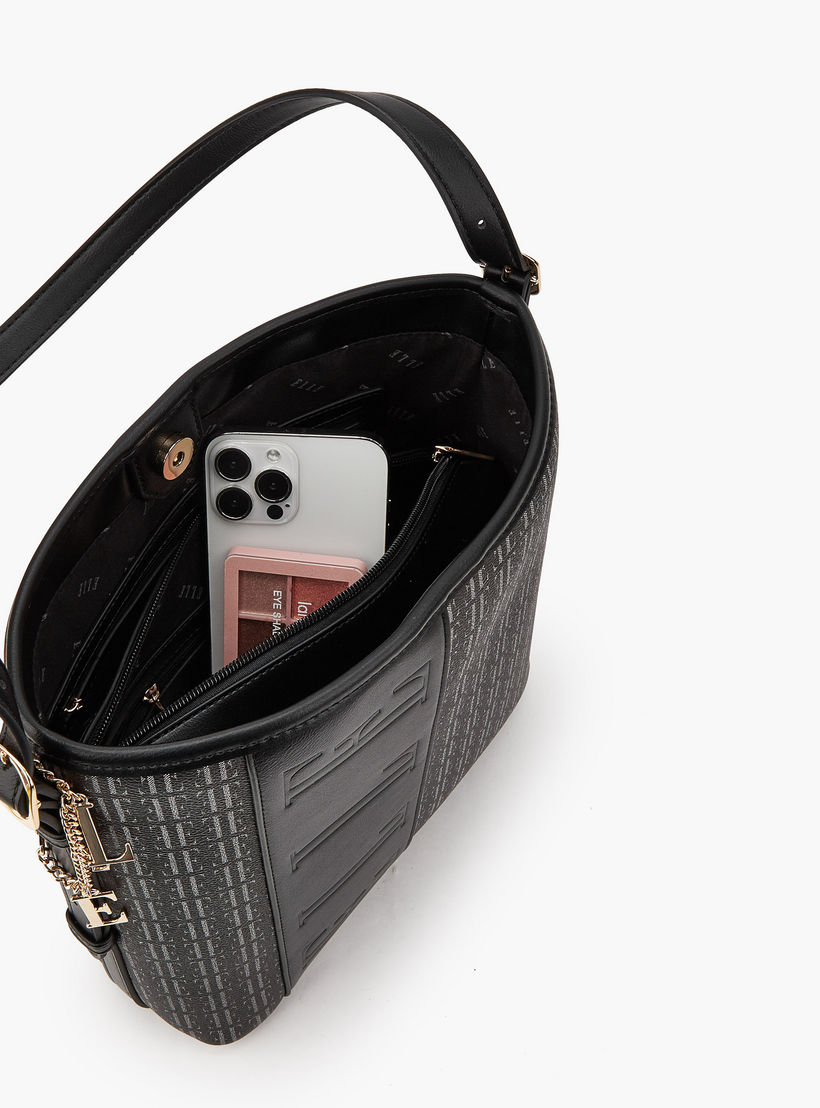 شنطة كتف بطبعة مونوجرام مع شنطة صغيرة من إيل-women-bagsandwallets-handbags-image-9