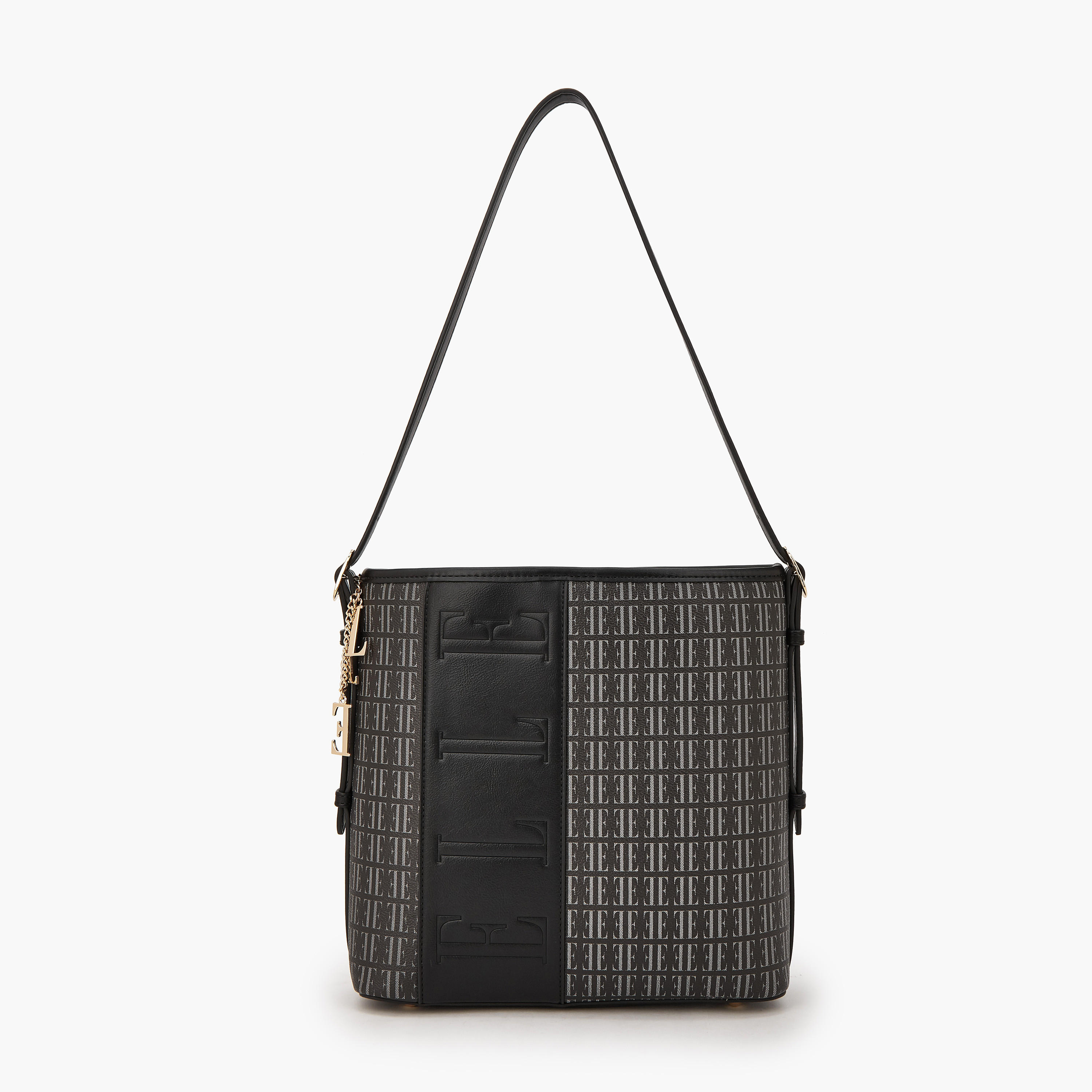 شنطة كتف بطبعة مونوجرام مع شنطة صغيرة من إيل-women-bagsandwallets-handbags-image-8
