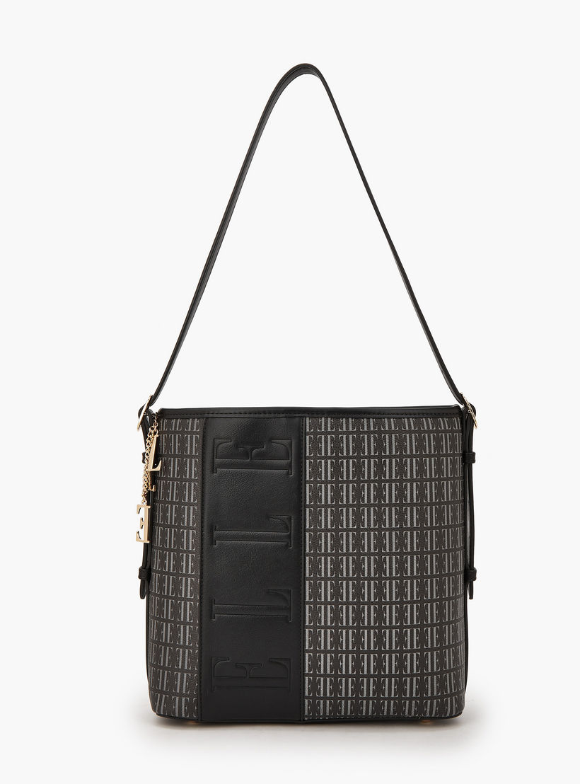 شنطة كتف بطبعة مونوجرام مع شنطة صغيرة من إيل-women-bagsandwallets-handbags-image-8