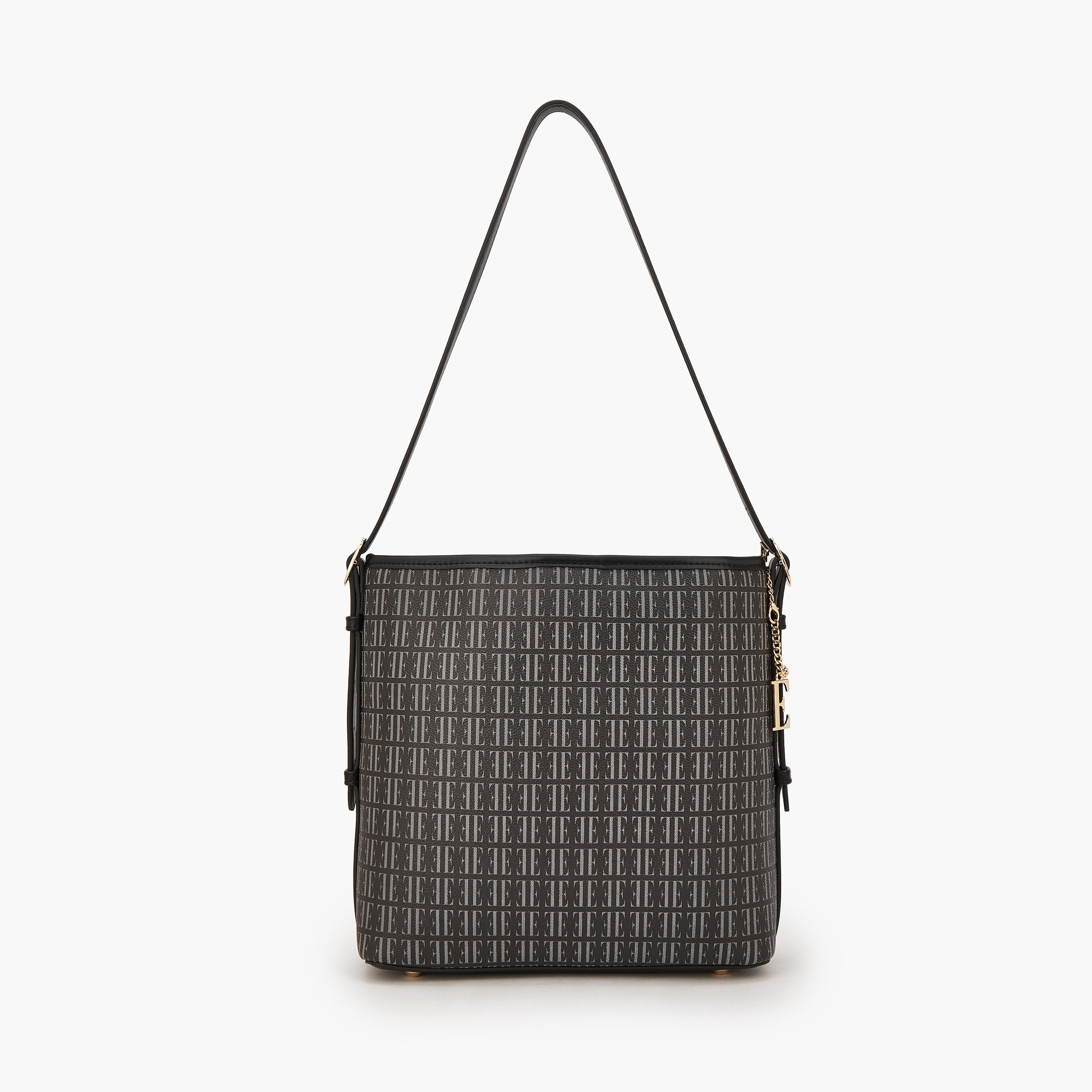 شنطة كتف بطبعة مونوجرام مع شنطة صغيرة من إيل-women-bagsandwallets-handbags-image-5