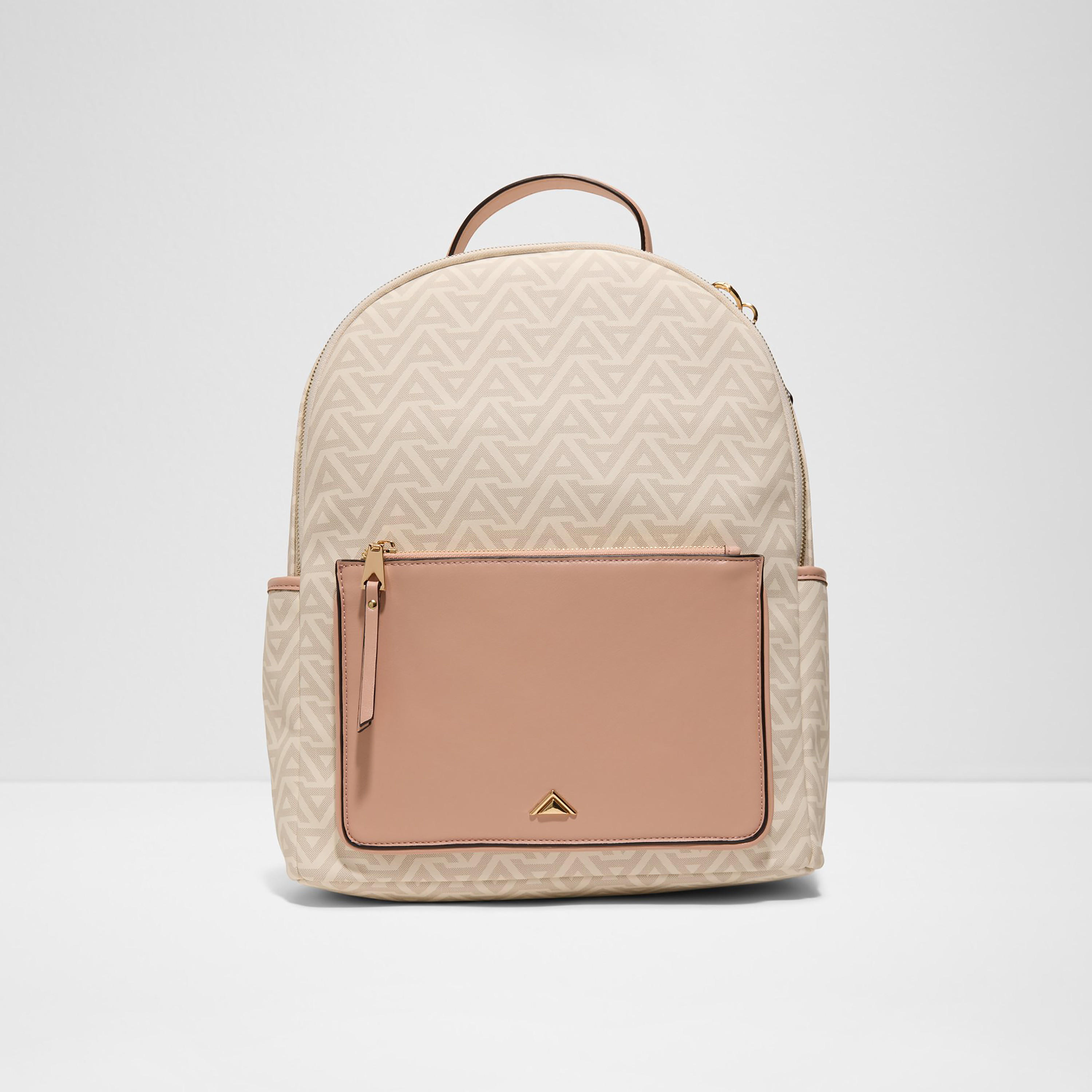 Aldo Lannon Monogram Top Handle Backpack with Zip Closure and Adjustable Strap-women-bagsandwallets-backpacks-image-1