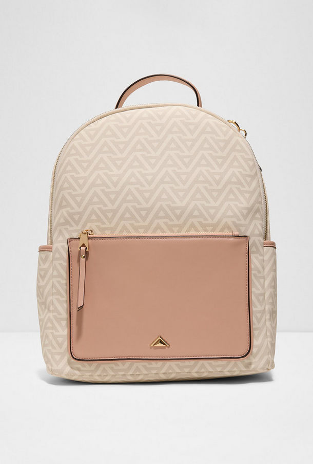 حقيبة ظهر من ألدو لانن مونوجرام بمقبض علوي وسحاب إغلاق وحزام قابل للتعديل-women-bagsandwallets-backpacks-image-1