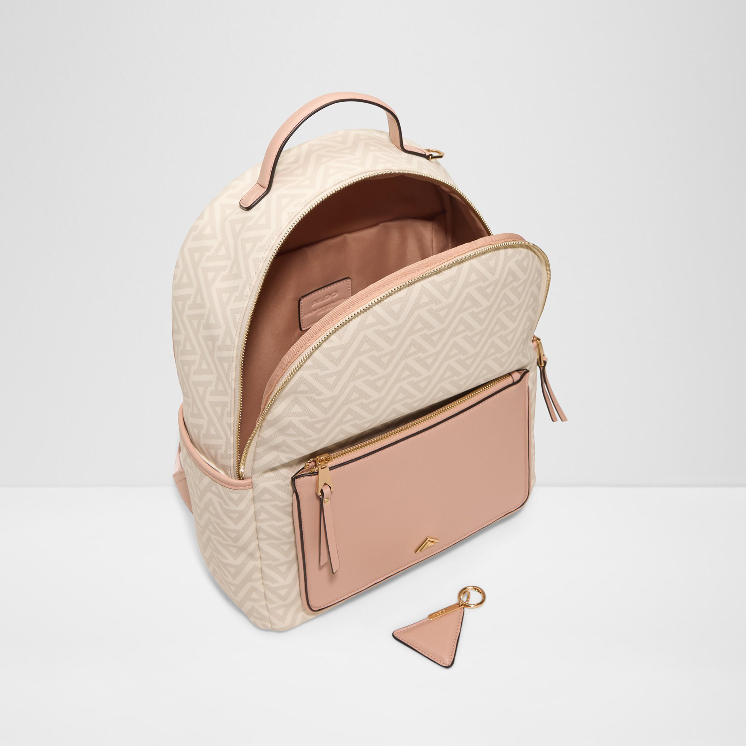 Aldo Lannon Monogram Top Handle Backpack with Zip Closure and Adjustable Strap-women-bagsandwallets-backpacks-image-3