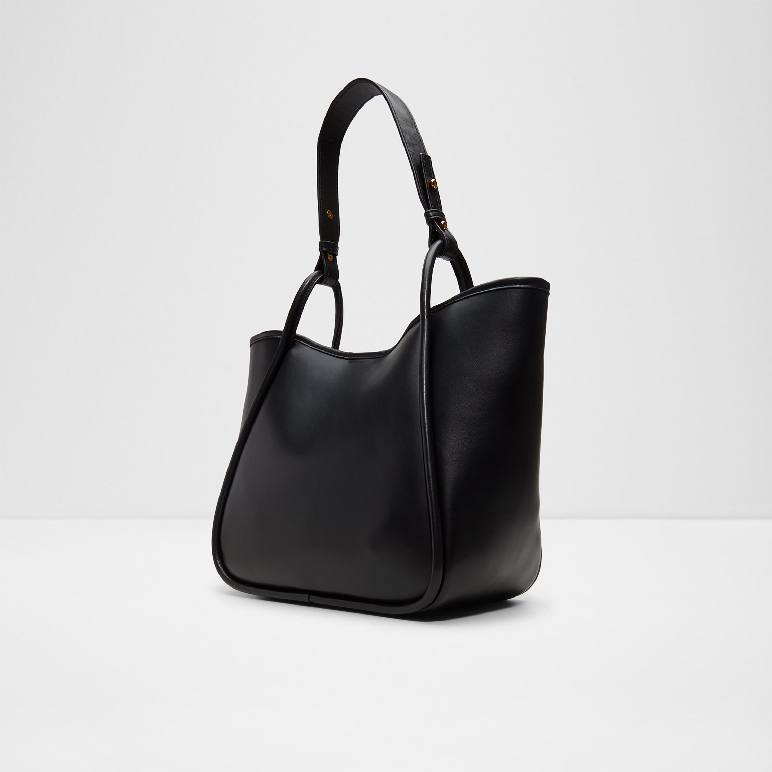 Aldo Rhaubaen Plain Single Handle Shoulder Bag & Pouch with Magnetic Closure-women-bagsandwallets-handbags-image-2