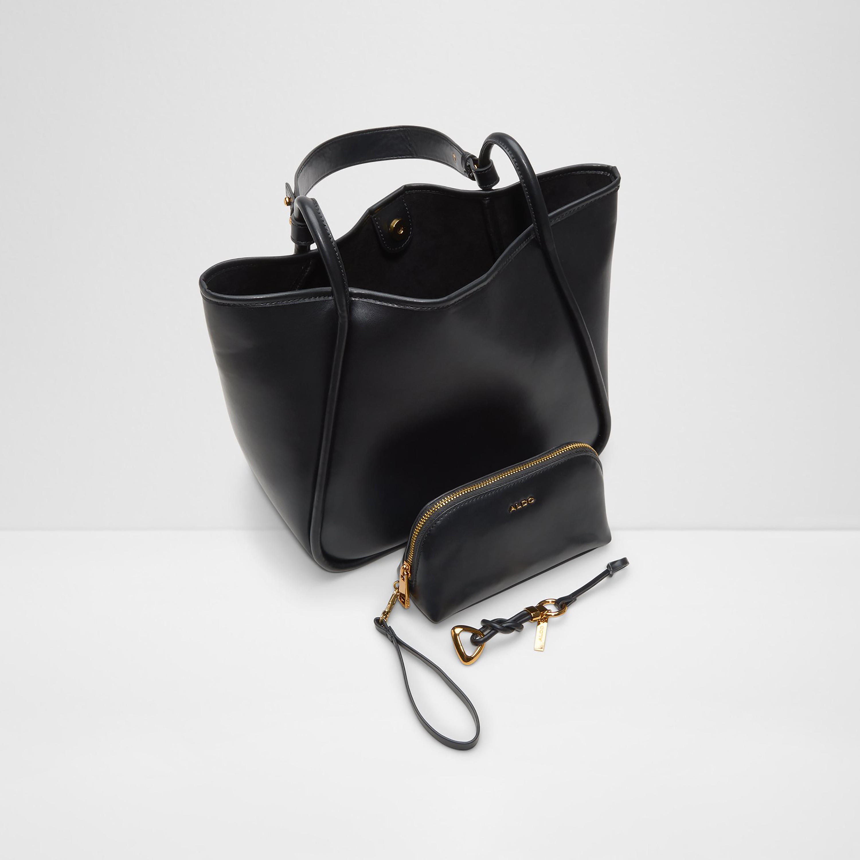 Aldo Rhaubaen Plain Single Handle Shoulder Bag & Pouch with Magnetic Closure-women-bagsandwallets-handbags-image-3