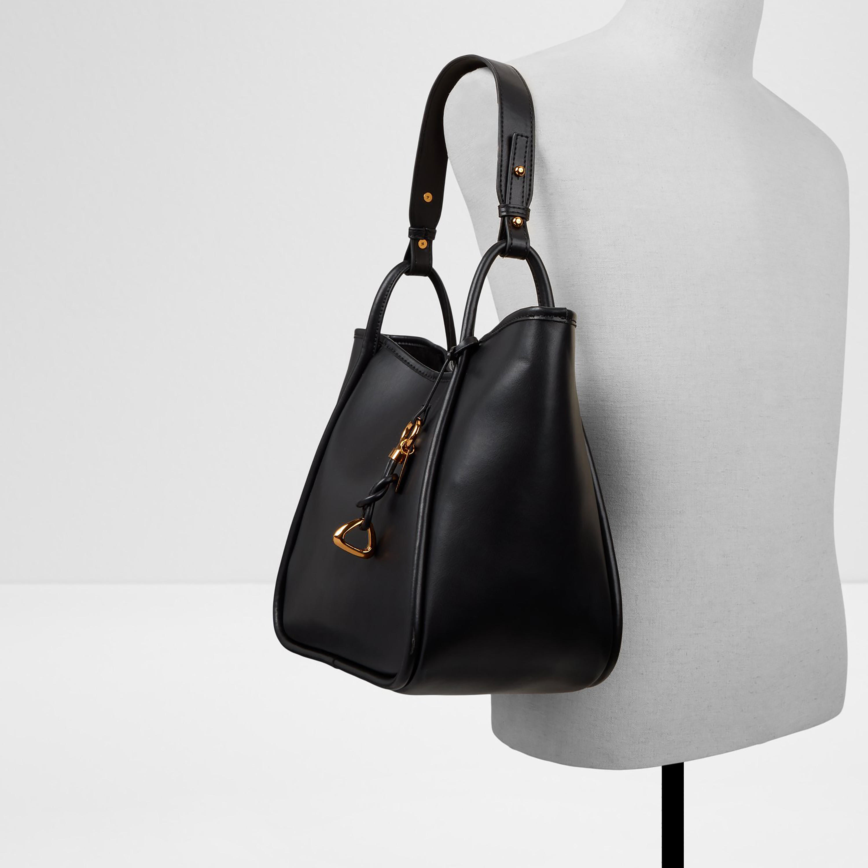 Aldo Rhaubaen Plain Single Handle Shoulder Bag & Pouch with Magnetic Closure-women-bagsandwallets-handbags-image-4