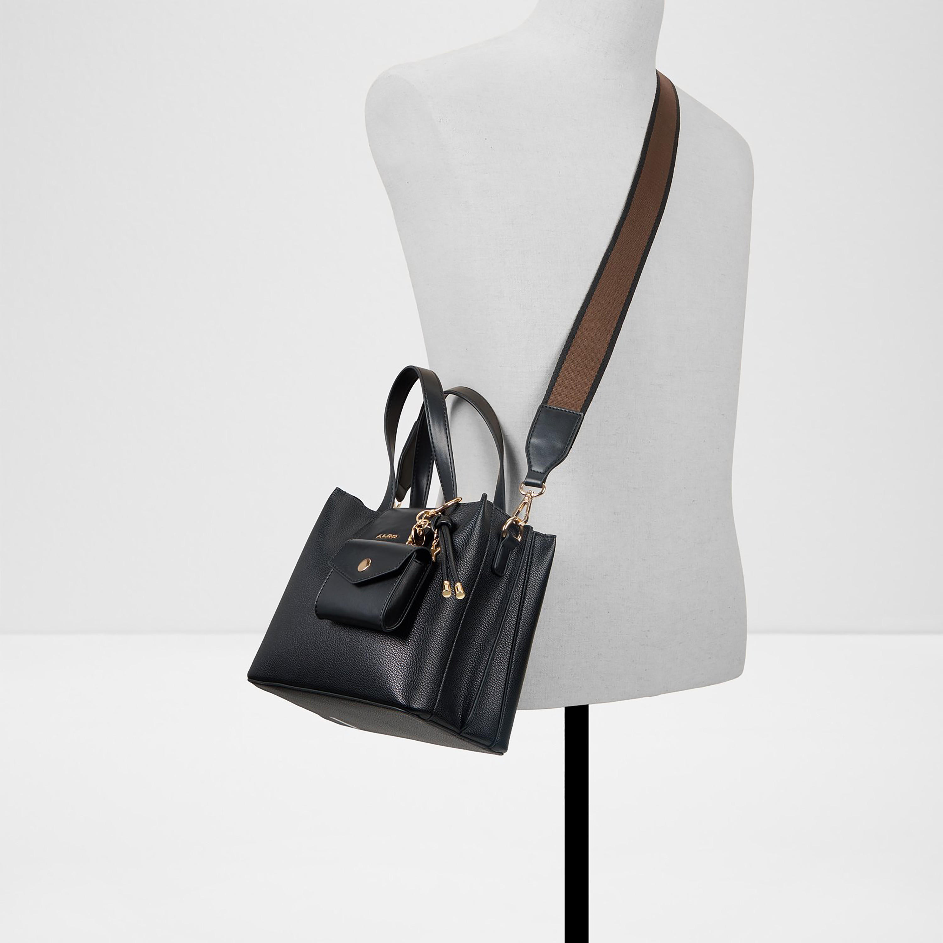 Aldo Caliora Textured Double Handle Satchel Bag with Magnetic Closure & Detachable Strap-women-bagsandwallets-handbags-image-4