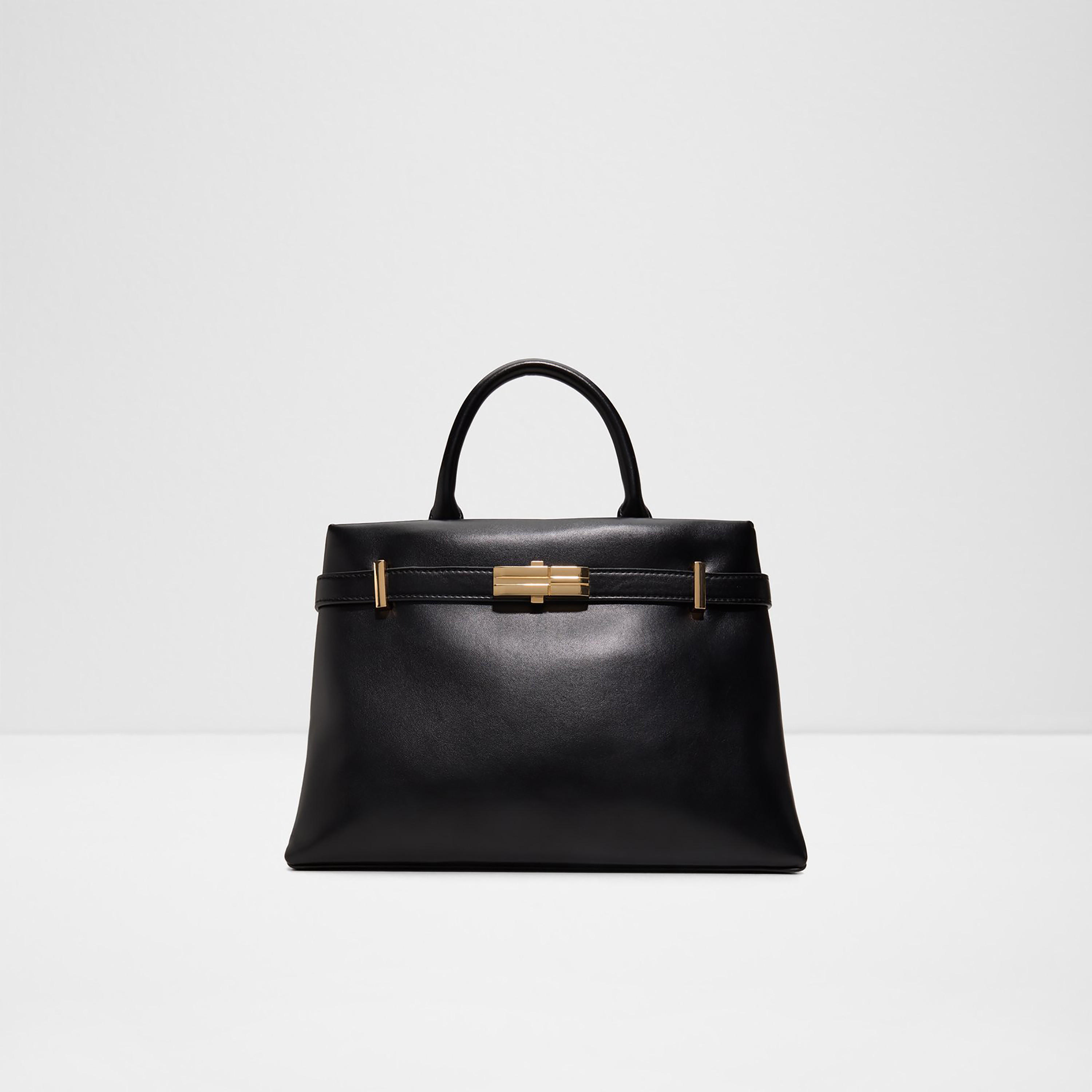 Aldo Alicie Plain Double Handle Satchel Bag with Zip Closure and Adjustable Strap-women-bagsandwallets-handbags-image-1