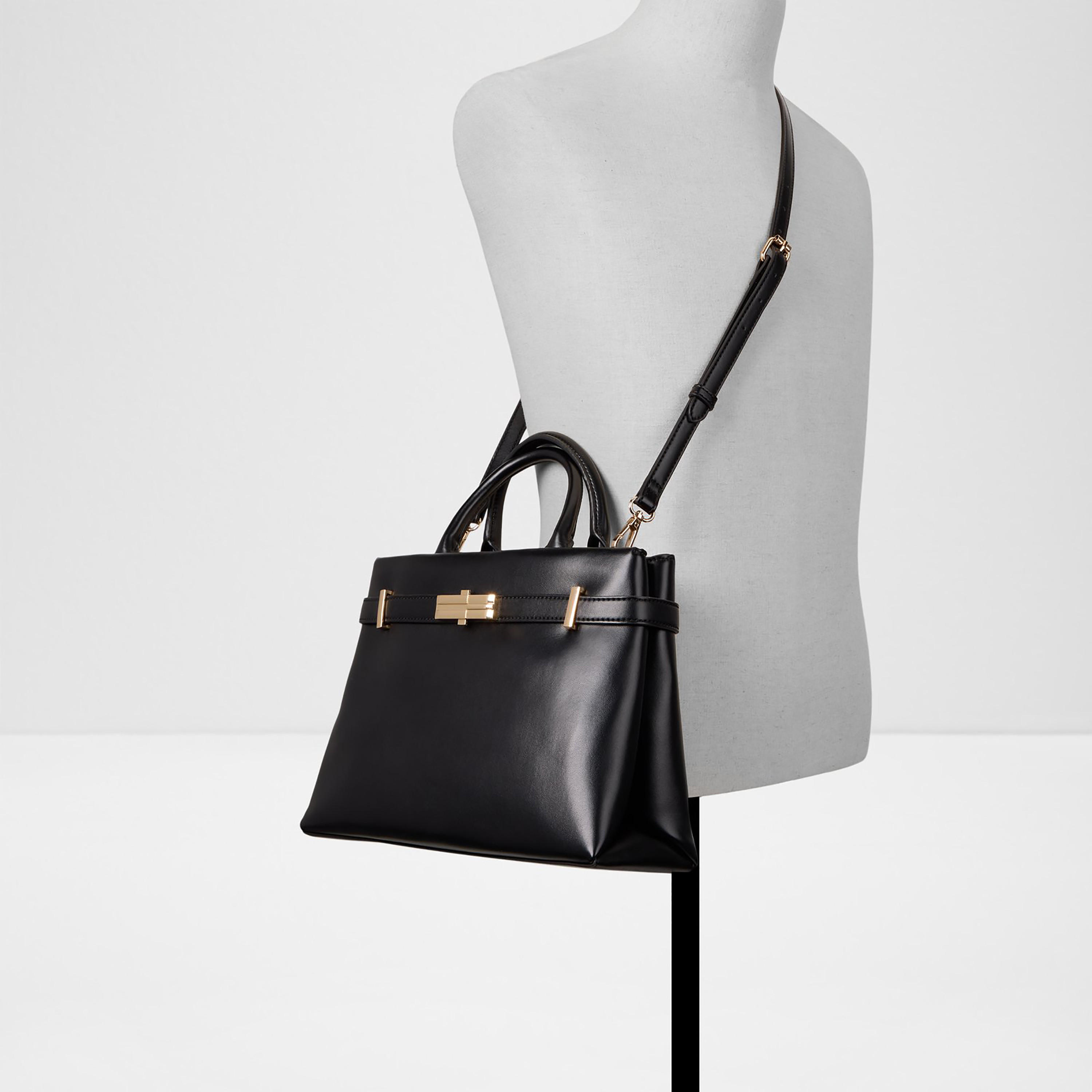 Aldo Alicie Plain Double Handle Satchel Bag with Zip Closure and Adjustable Strap-women-bagsandwallets-handbags-image-4