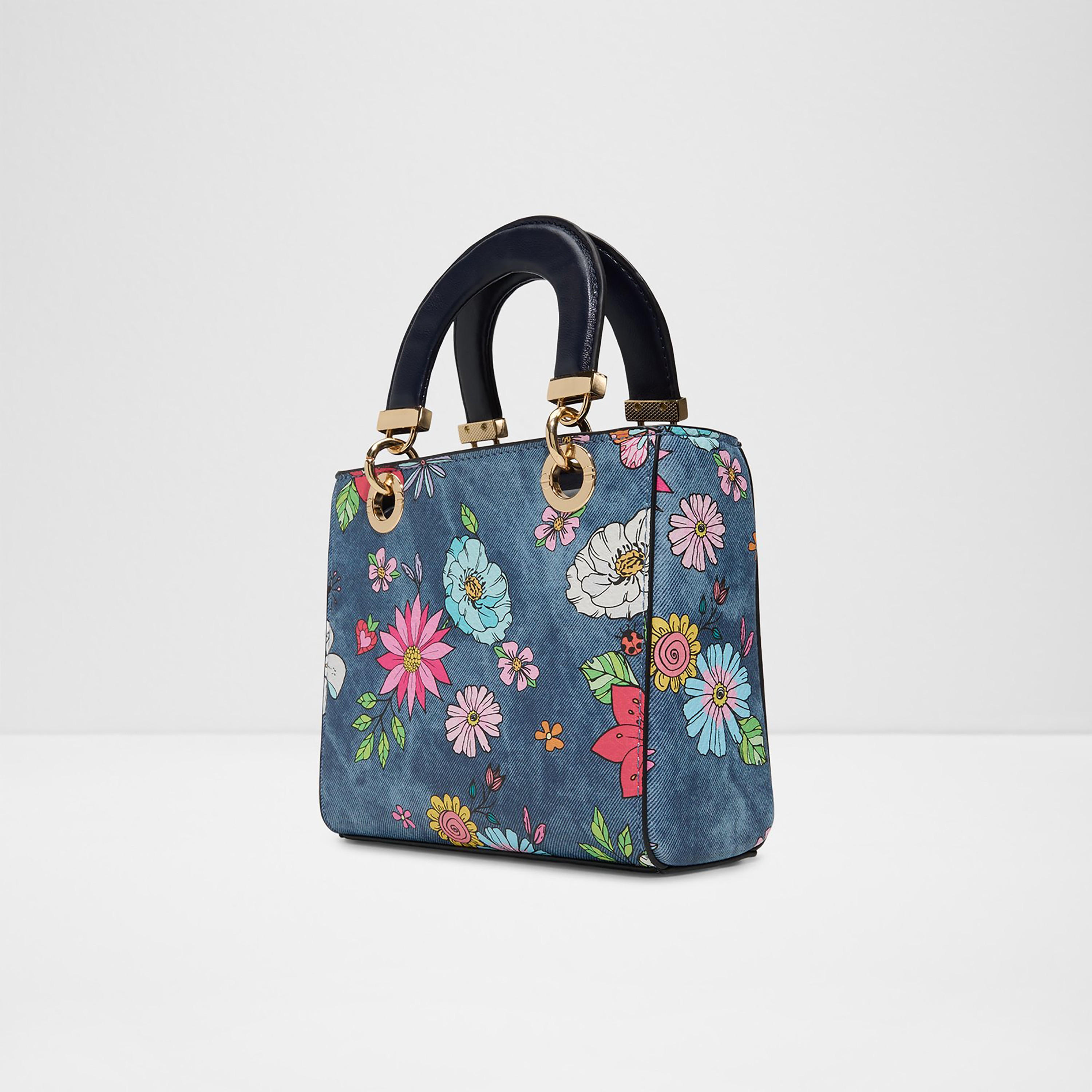 حقيبة يد ألدو بلوميني مطبوعة بالزهور، بمقبضين وغطاء وحزام.-women-bagsandwallets-handbags-image-2