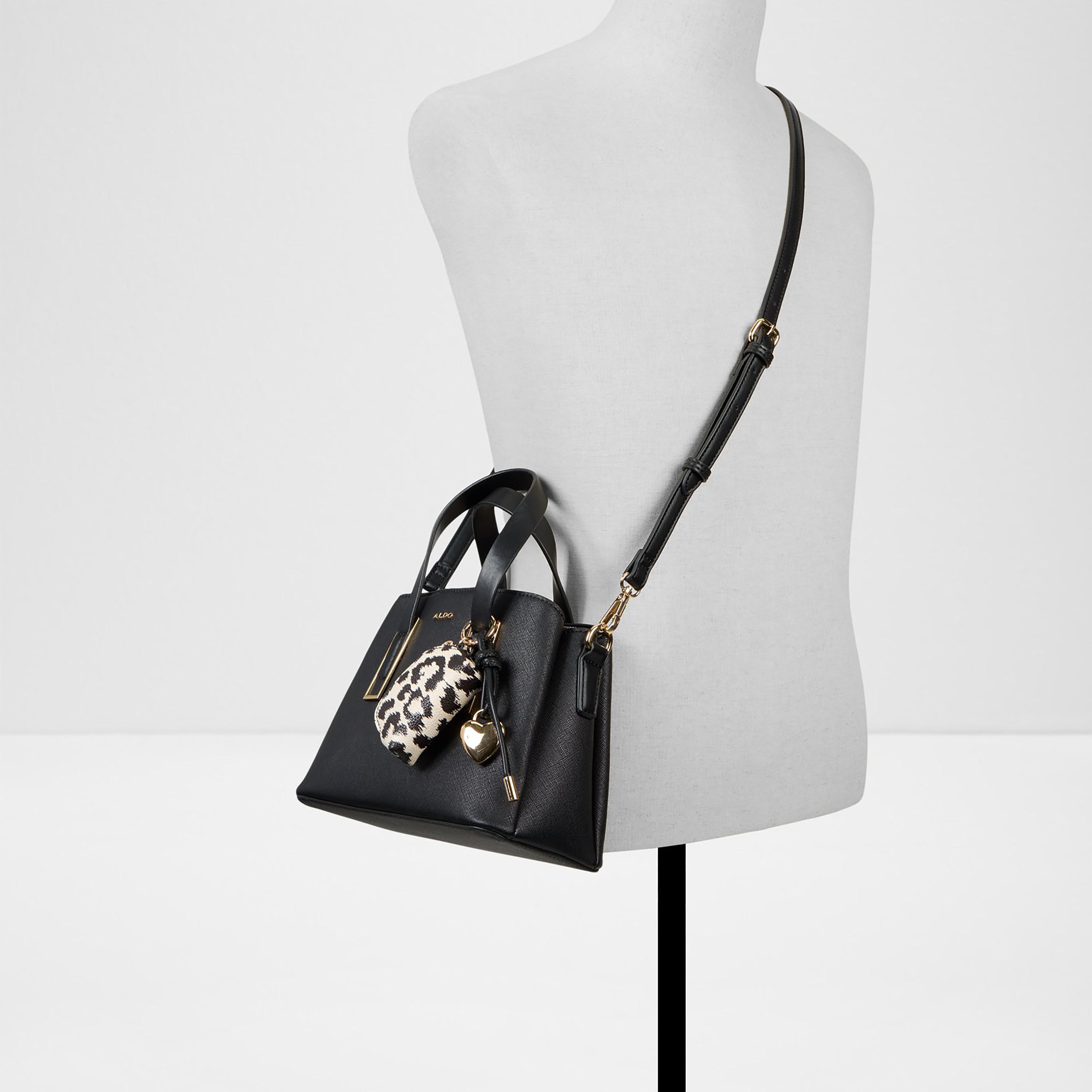 Aldo Maelia Textured Double Handle Satchel Bag & Pouch with Zip Closure & Strap-women-bagsandwallets-handbags-image-4