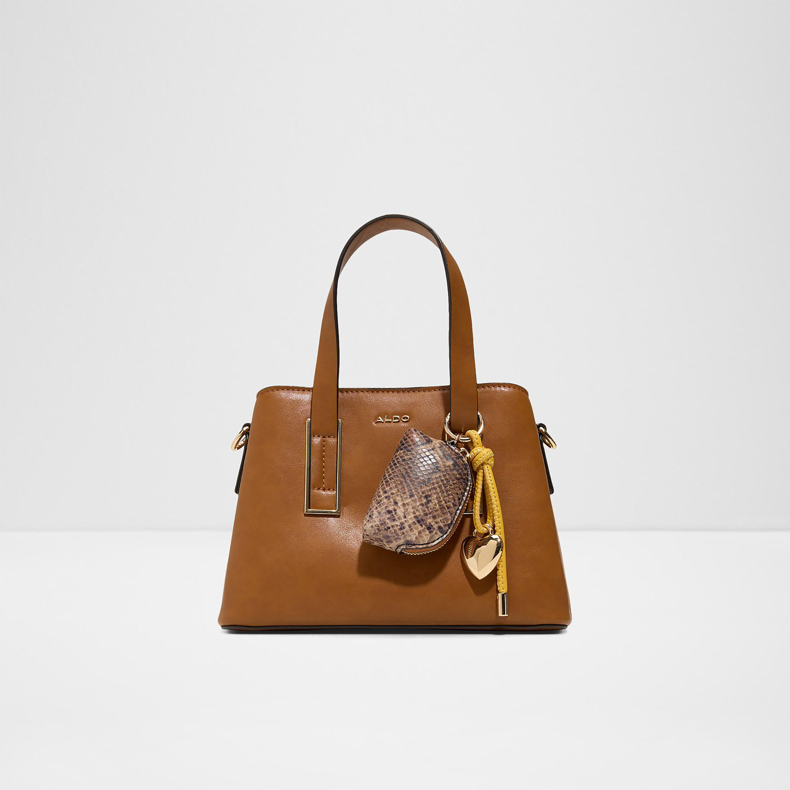 Aldo Maelia Plain Double Handle Satchel Bag & Pouch with Zip Closure & Adjustable Strap-women-bagsandwallets-handbags-image-1