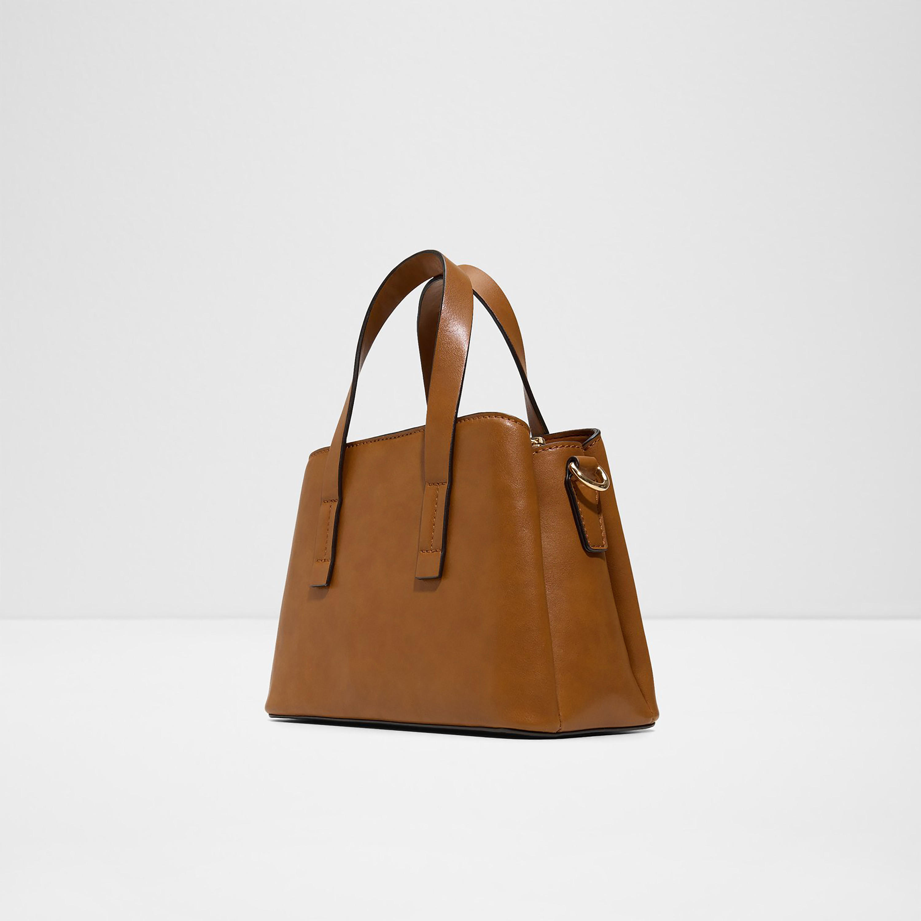 Aldo Maelia Plain Double Handle Satchel Bag & Pouch with Zip Closure & Adjustable Strap-women-bagsandwallets-handbags-image-2