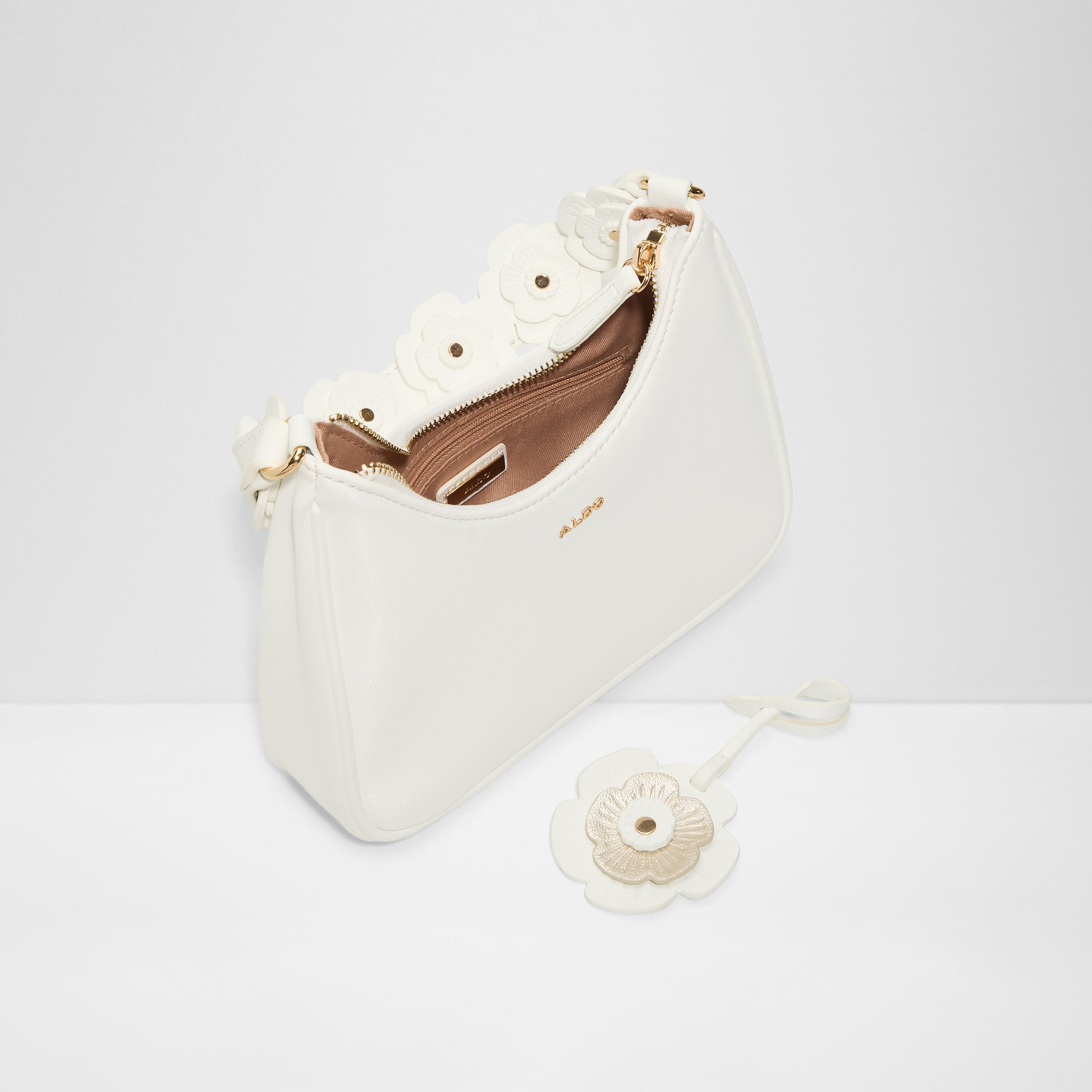 Aldo Ffloraline Floral Applique Single Handle Shoulder Bag with Zip Closure-women-bagsandwallets-handbags-image-3