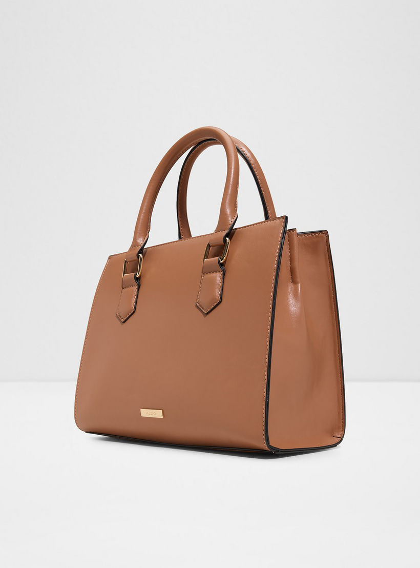 Aldo Elelden Dual Tone Double Handle Satchel Bag with Zip Closure & Adjustable Strap-women-bagsandwallets-handbags-image-2