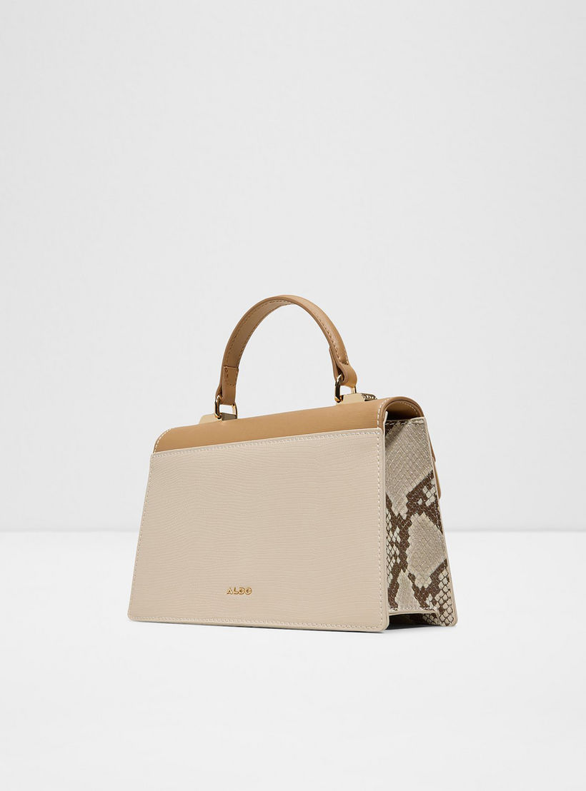 Aldo Miressa Color Blocked Top Handle Satchel Bag with Flap Closure & Adjustable Strap-women-bagsandwallets-handbags-image-2