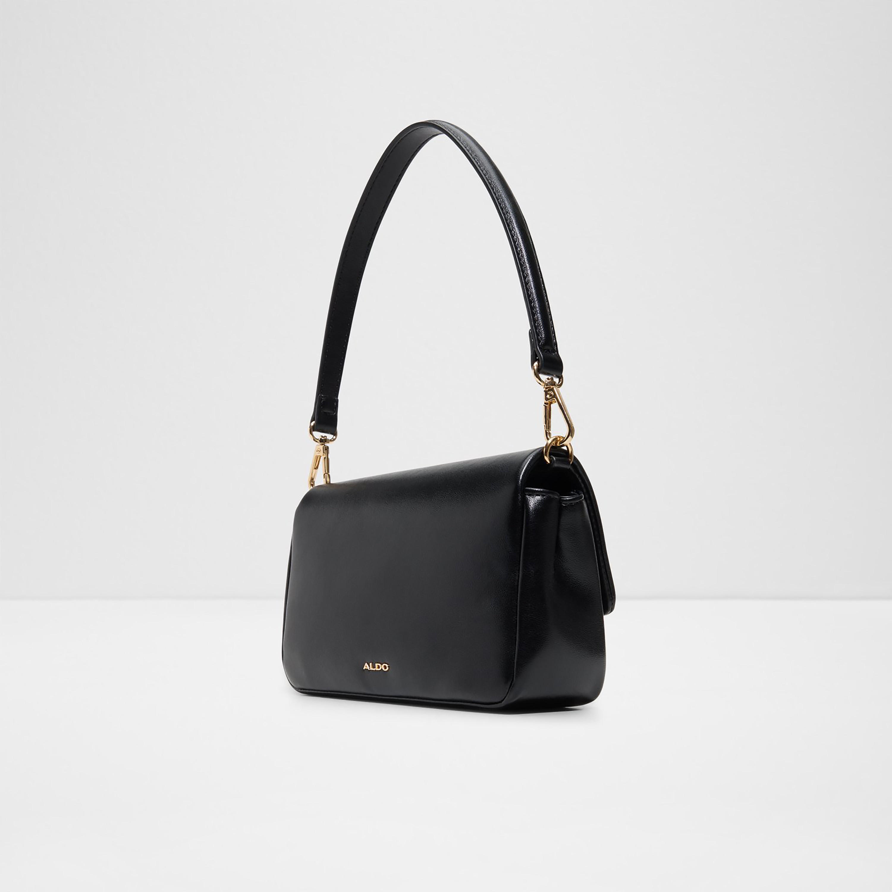 Aldo Bbella Plain Single Handle Shoulder Bag with Twist Lock and Detachable Strap-women-bagsandwallets-handbags-image-2