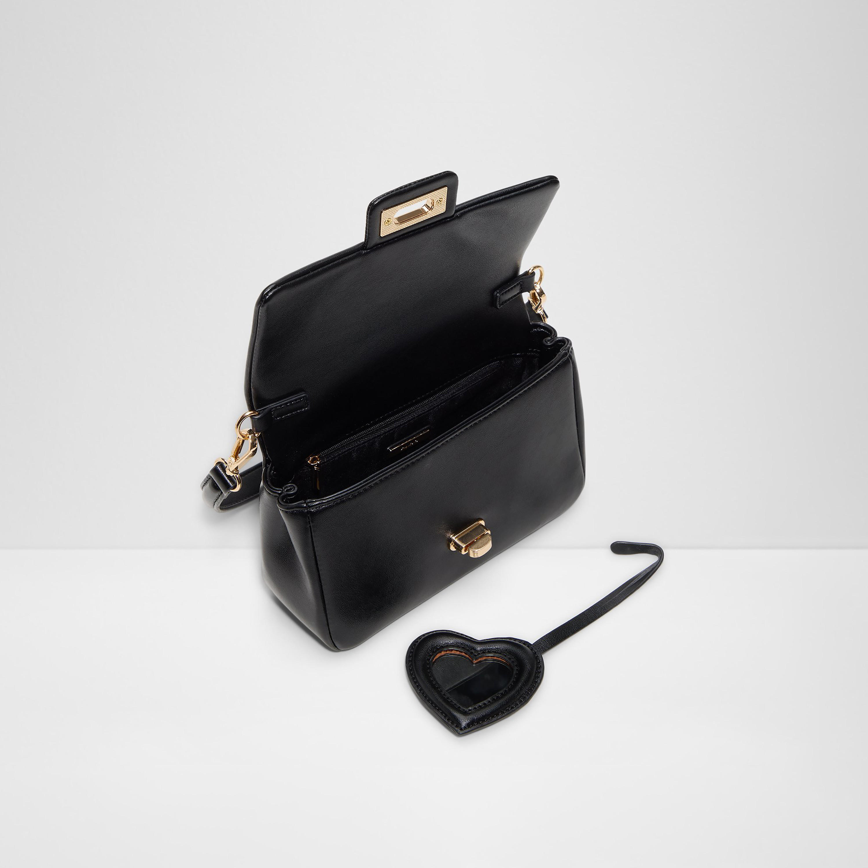 Aldo Bbella Plain Single Handle Shoulder Bag with Twist Lock and Detachable Strap-women-bagsandwallets-handbags-image-3