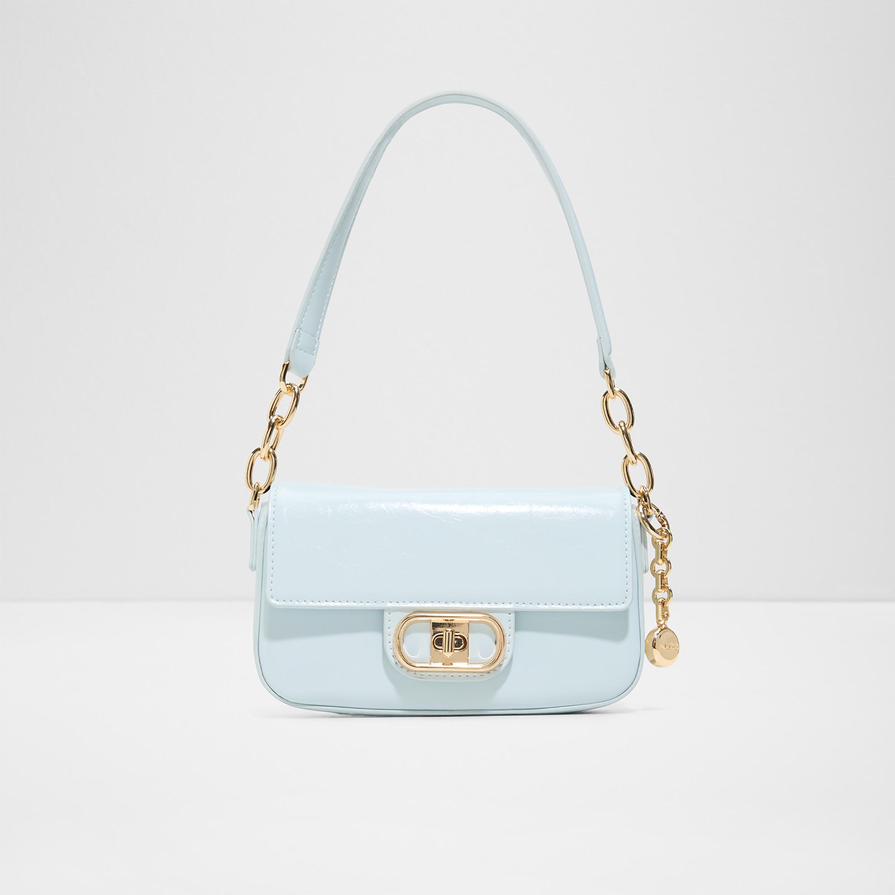 Aldo Noctura Plain Single Handle Shoulder Bag with Twist Lock and Adjustable Strap-women-bagsandwallets-handbags-image-1