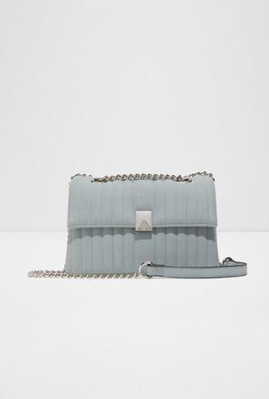 Aldo Burmis Quilted Crossbody Bag with Magnetic Closure and Non-Detachable Strap-women-image-1
