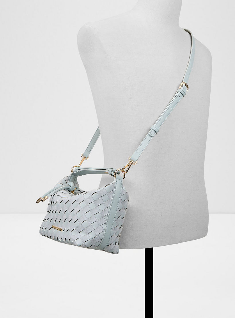 Aldo Rangifer Braided Single Handle Shoulder Bag with Zip Closure & Adjustable Strap-women-bagsandwallets-handbags-image-4