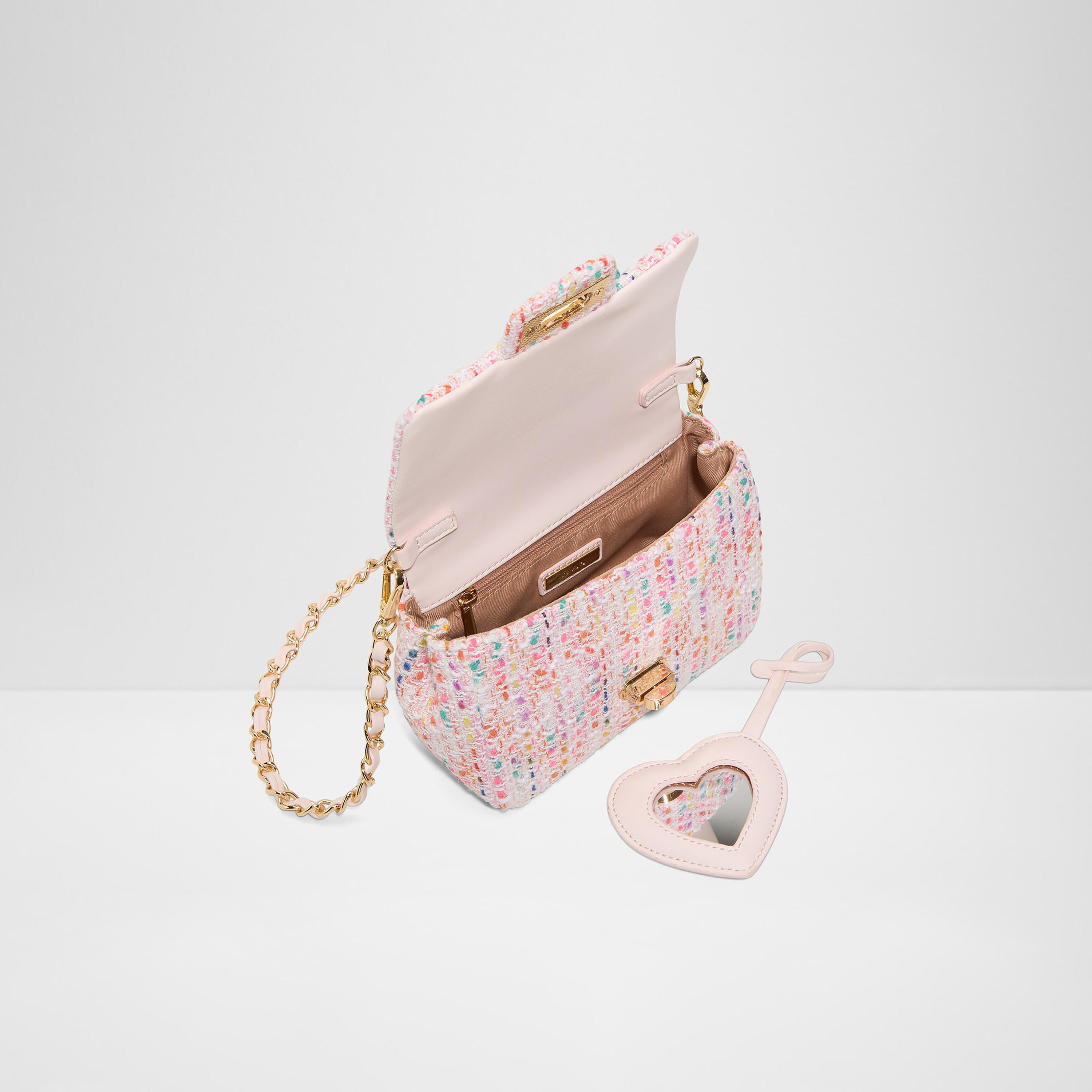 Aldo Bbellamini Tweed Crossbody Bag with Twist Lock and Non-Detachable Strap-women-bagsandwallets-handbags-image-3