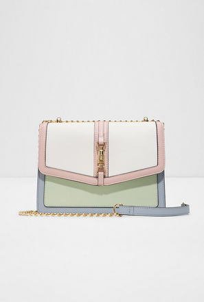 Aldo Suisse Color Blocked Crossbody Bag with Flap Closure and Non-Detachable Strap-women-image-1