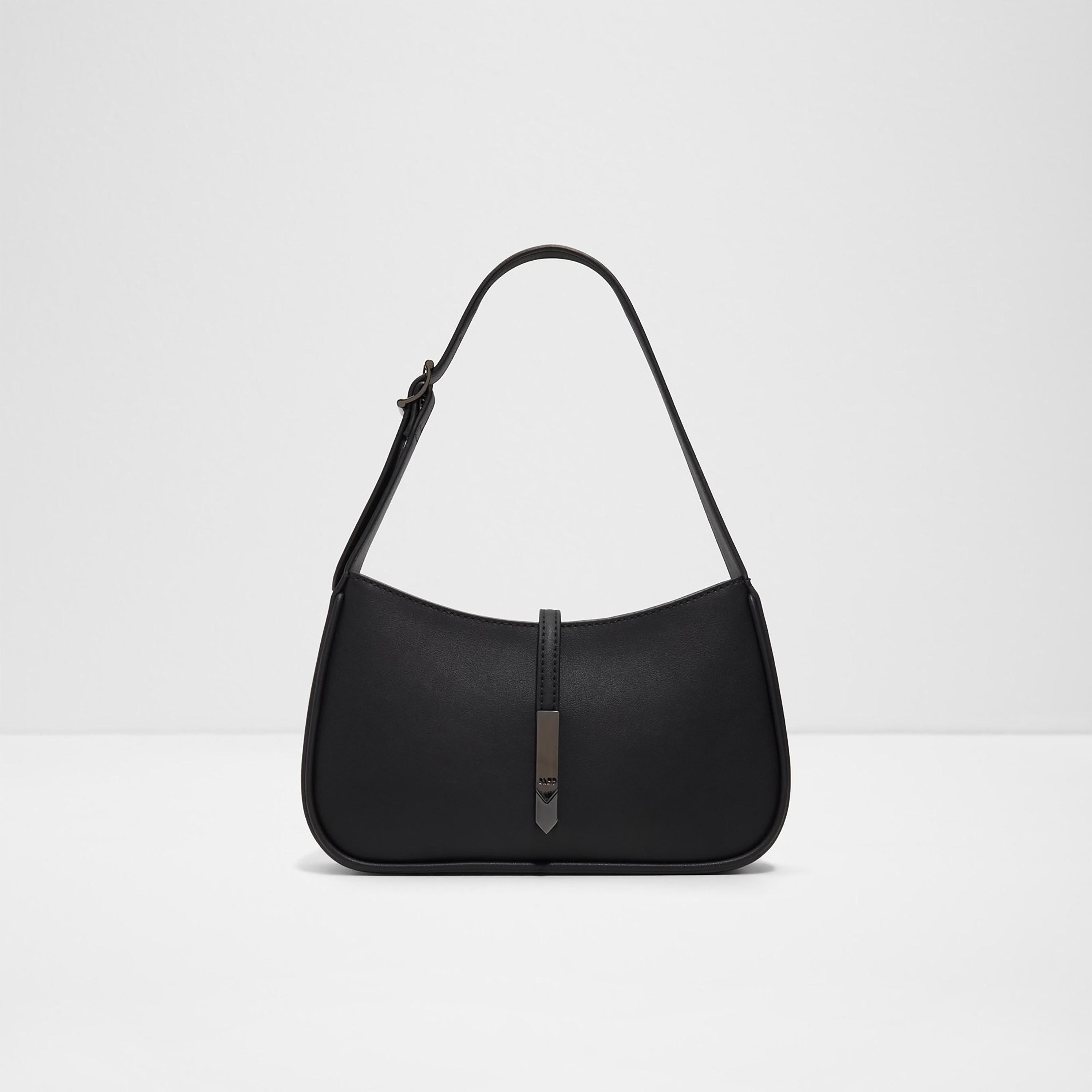 Aldo Duboki Plain Single Handle Shoulder Bag with Magnetic Closure-women-bagsandwallets-handbags-image-1