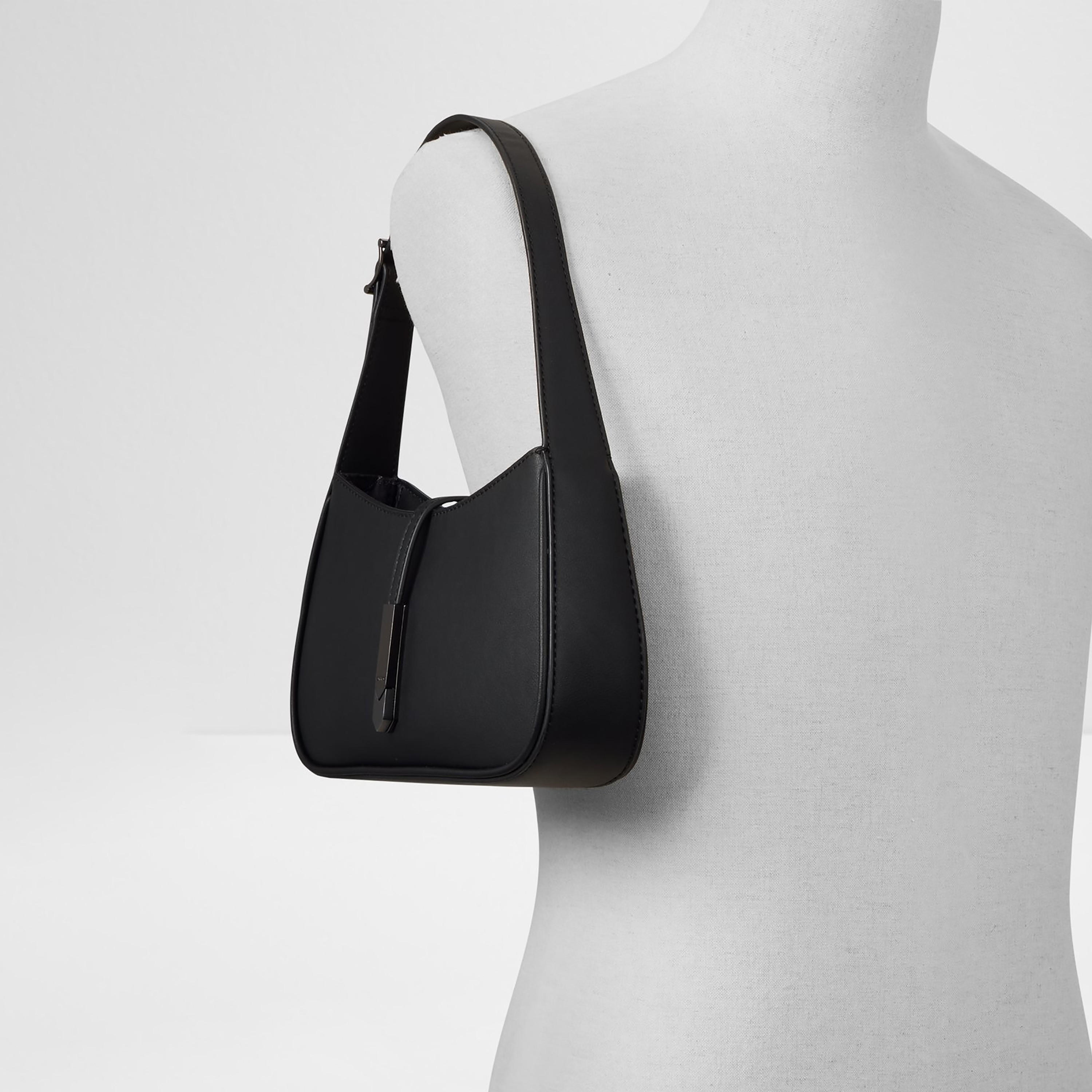 Aldo Duboki Plain Single Handle Shoulder Bag with Magnetic Closure-women-bagsandwallets-handbags-image-4