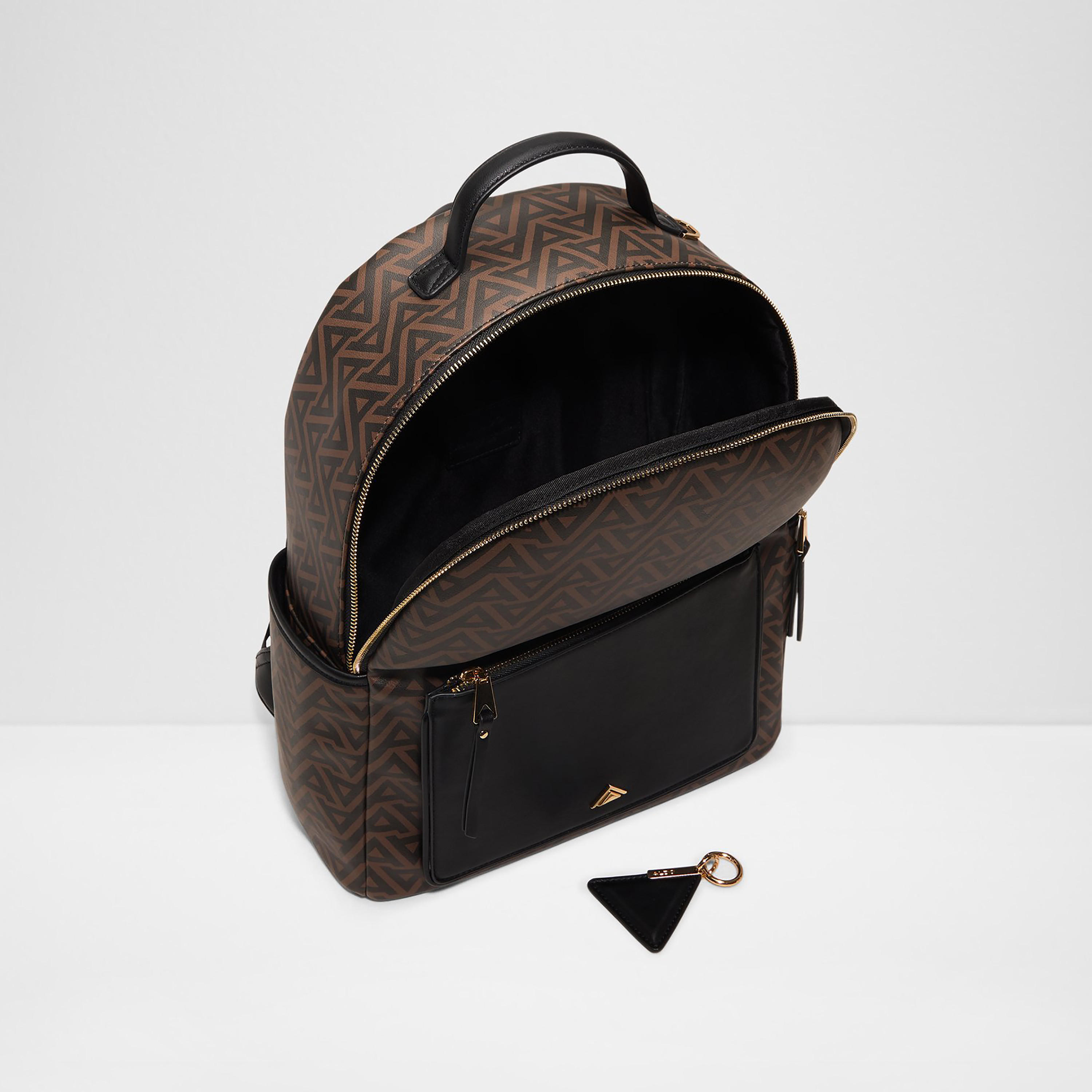 Aldo Lannon Monogram Top Handle Backpack with Zip Closure and Adjustable Strap-women-bagsandwallets-backpacks-image-3