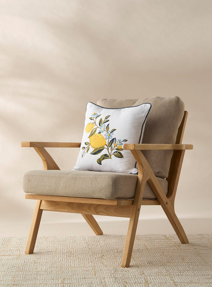 وسادة محشوة بطبعات ليمون - 45x45 سم-household-cushionsandthrows-filledcushions-decorativecushions-image-2