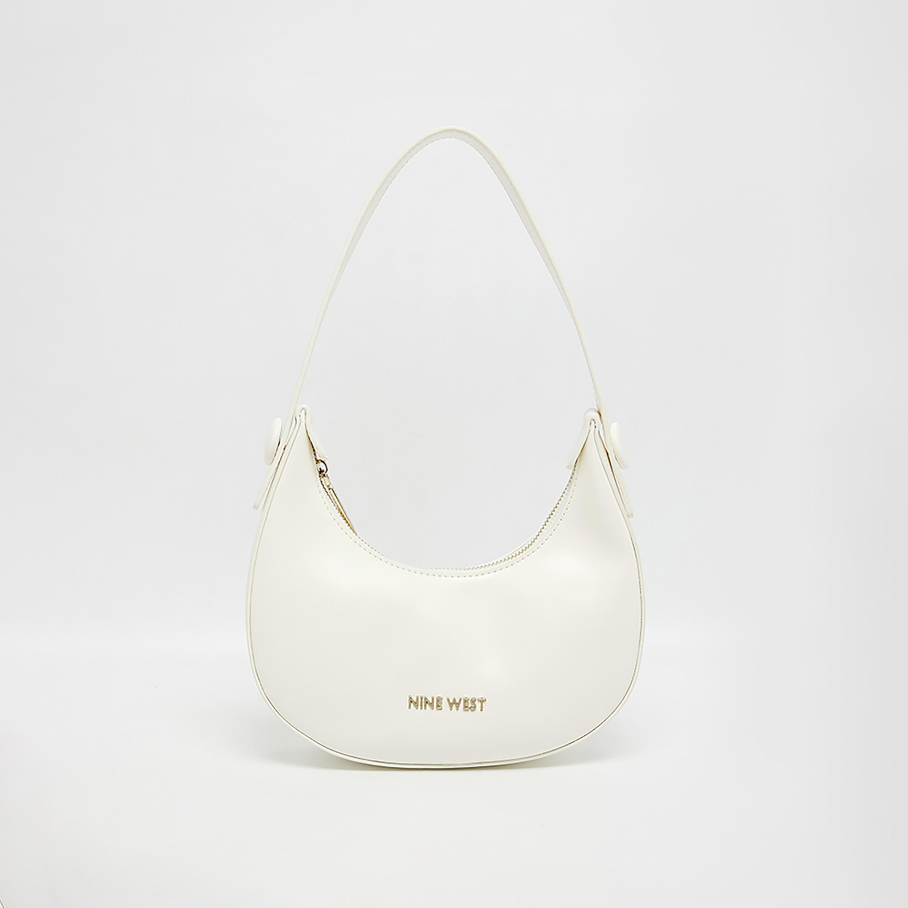 حقيبة كتف سادة من ناين ويست مزودة بسحاب إغلاق-women-bagsandwallets-backpacks-image-1