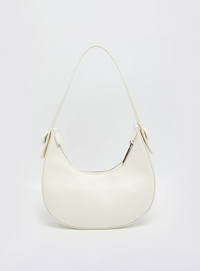 حقيبة كتف سادة من ناين ويست مزودة بسحاب إغلاق-women-bagsandwallets-backpacks-image-3