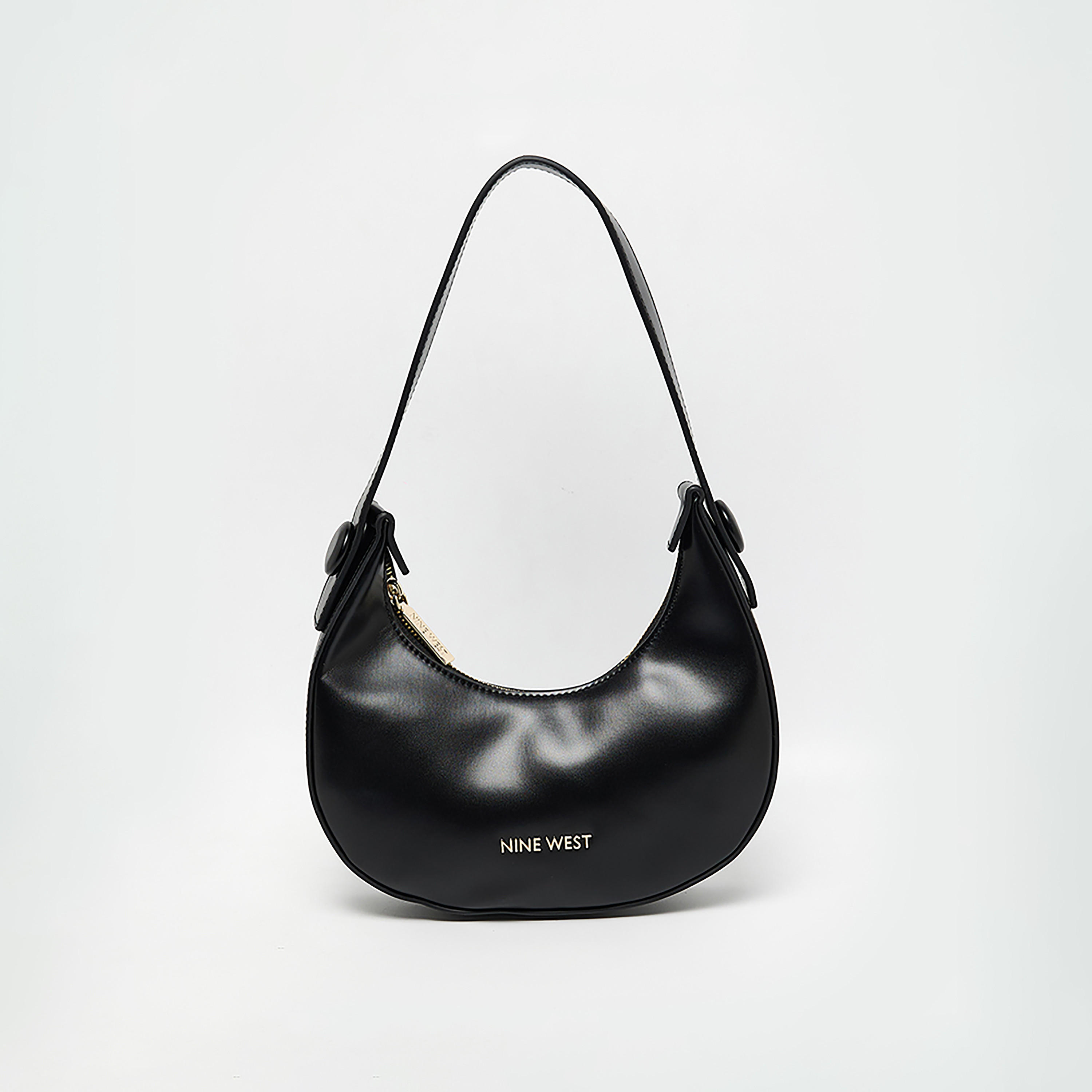 حقيبة كتف سادة من ناين ويست مزودة بسحاب إغلاق-women-bagsandwallets-backpacks-image-1