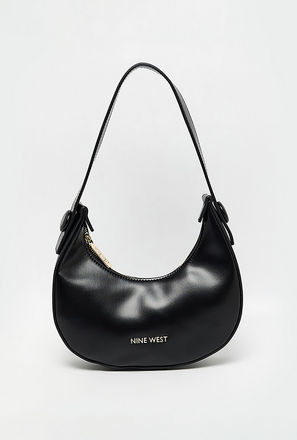 حقيبة كتف سادة من ناين ويست مزودة بسحاب إغلاق-women-bagsandwallets-backpacks-image-1