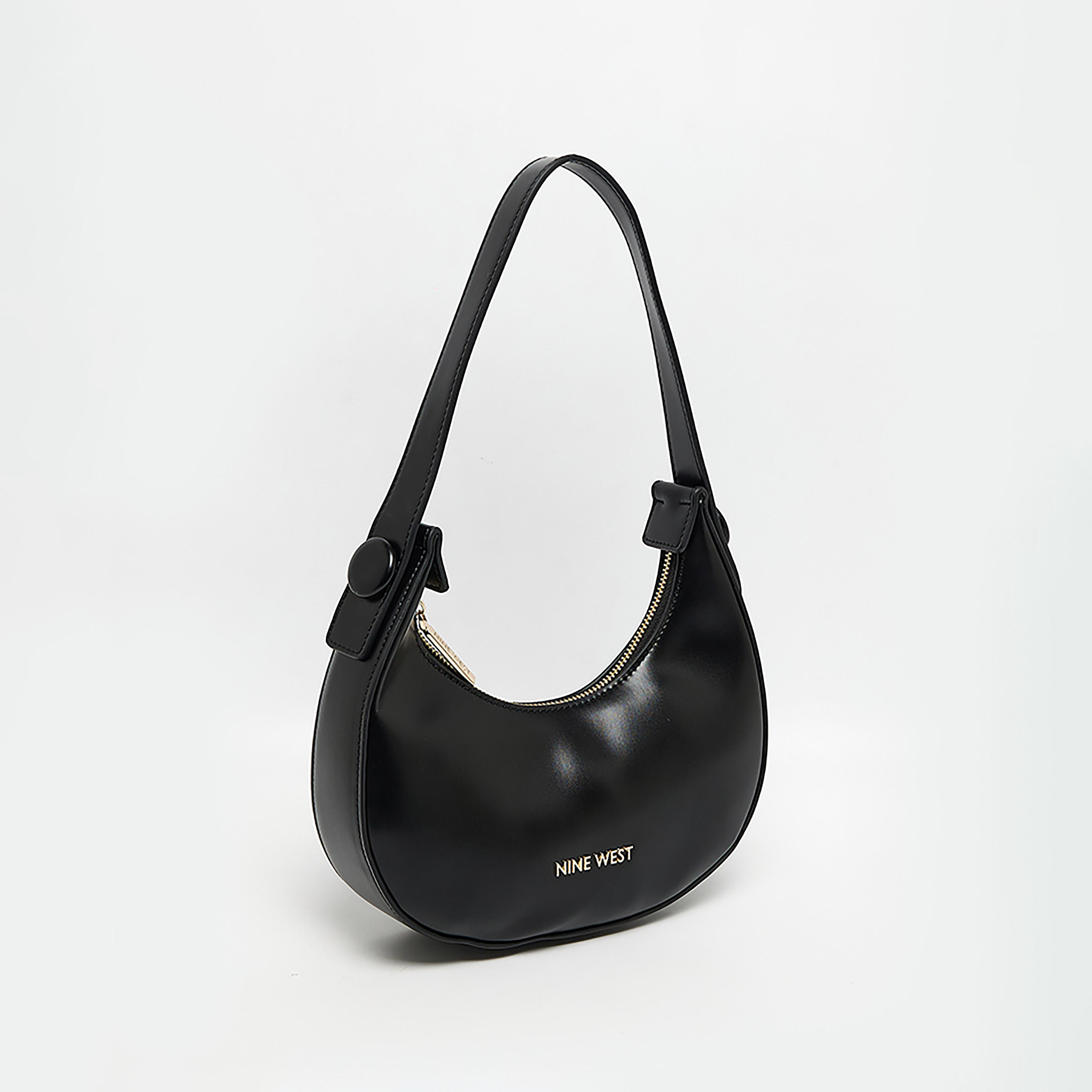 حقيبة كتف سادة من ناين ويست مزودة بسحاب إغلاق-women-bagsandwallets-backpacks-image-2