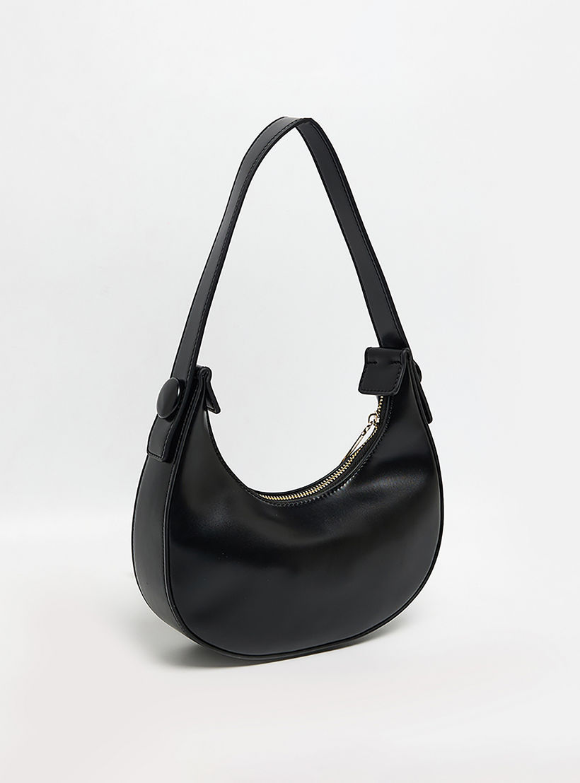 حقيبة كتف سادة من ناين ويست مزودة بسحاب إغلاق-women-bagsandwallets-backpacks-image-3