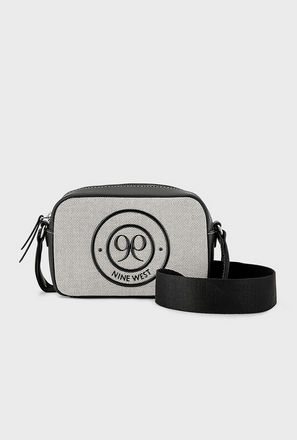 Nine West Galilee Color-Blocked Logo Print Crossbody Bag with Zipper Closure-women-image-1